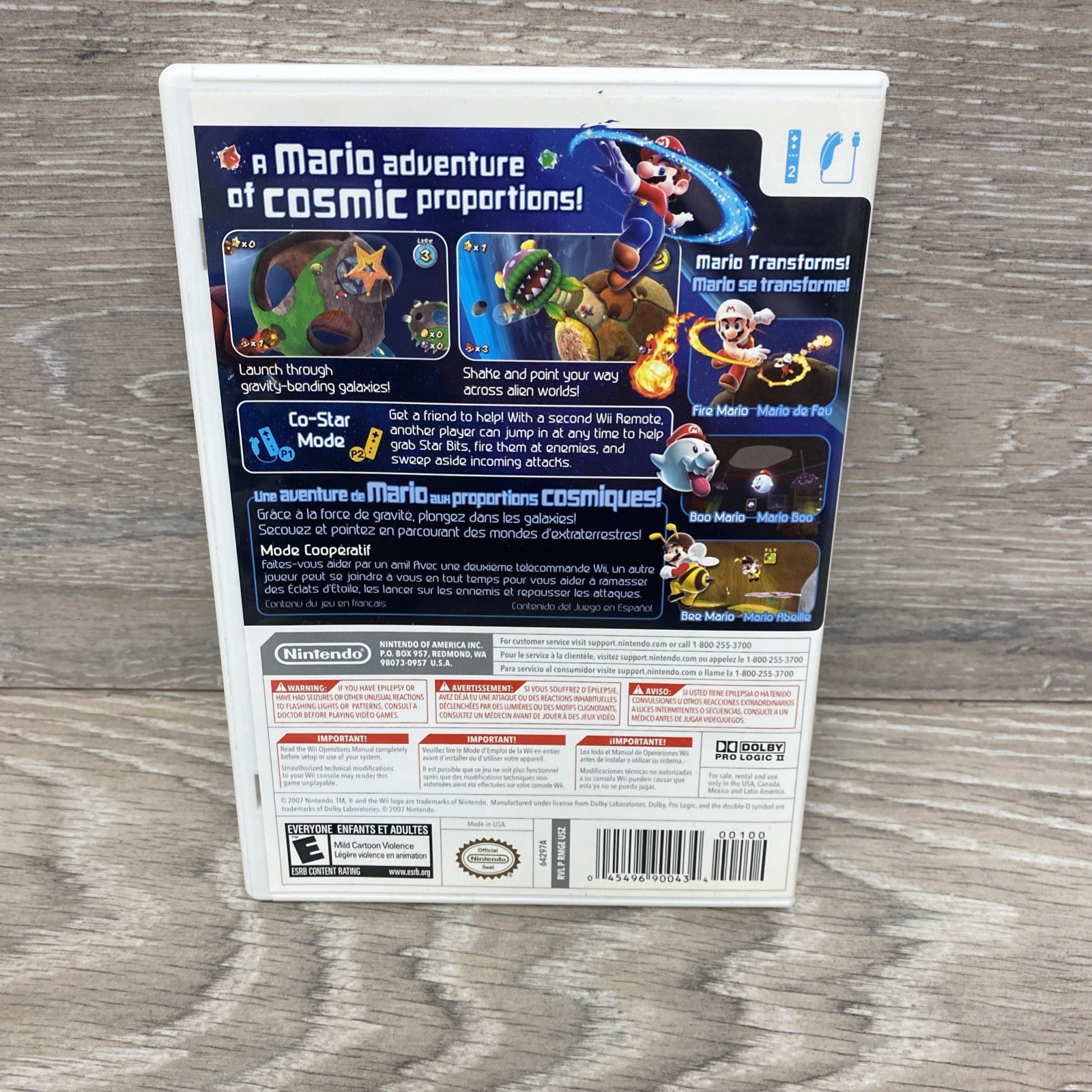 Wii Super Mario Galaxy Nintedo 2007 Complete with Manual Tested Works