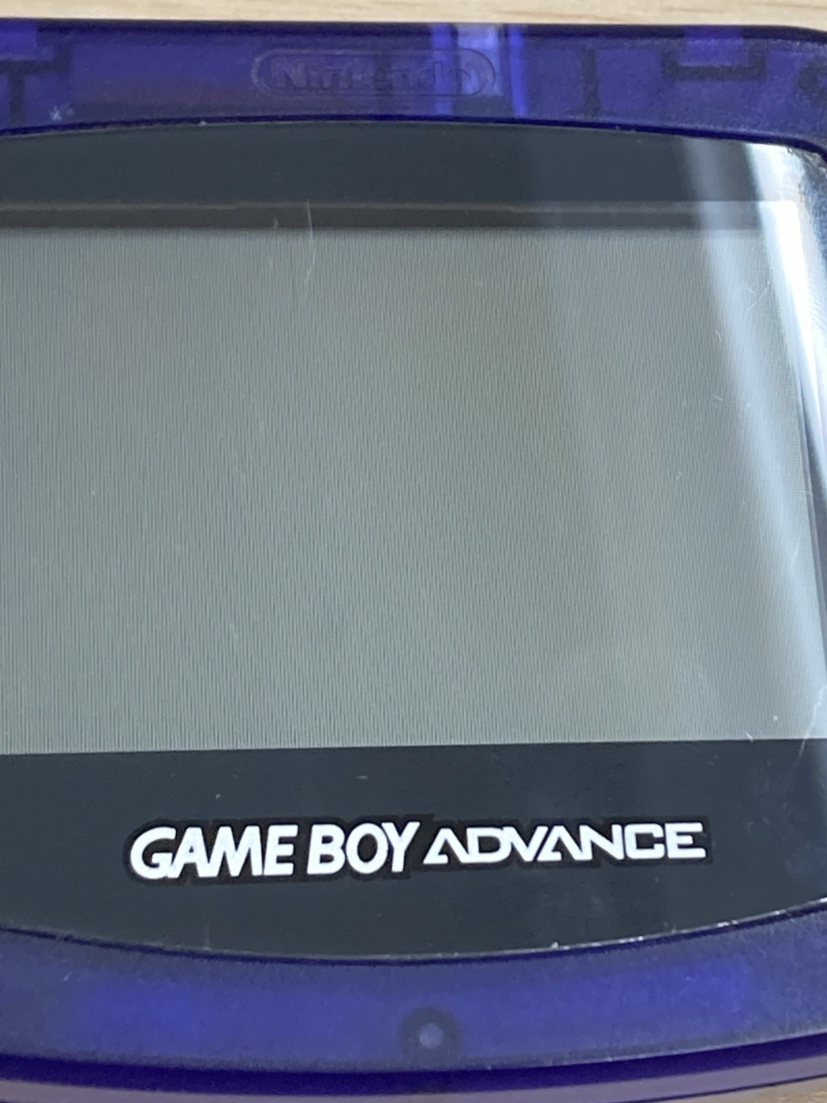 Nintendo Game Boy Advance AGB-001 Console Clear purple tested 0707-401