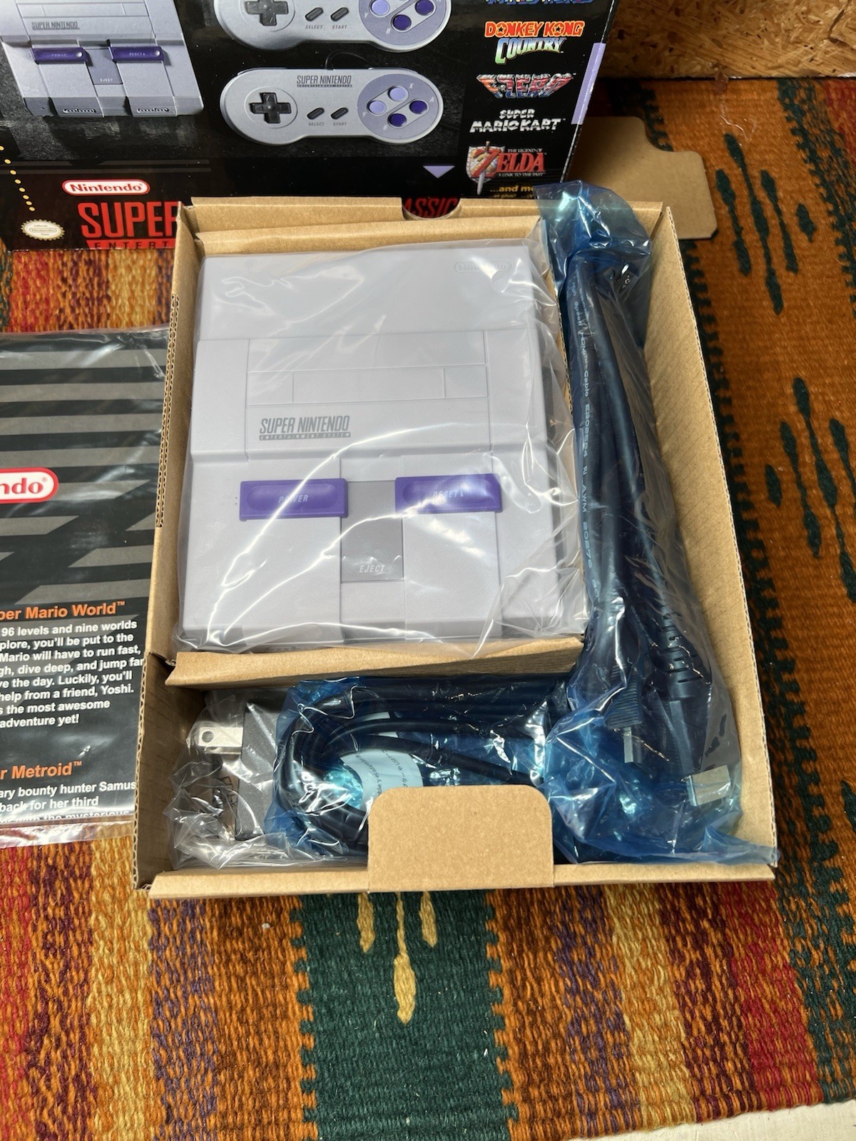 Authentic SNES Super Nintendo Classic Mini Super System 21 Games, Mini Console
