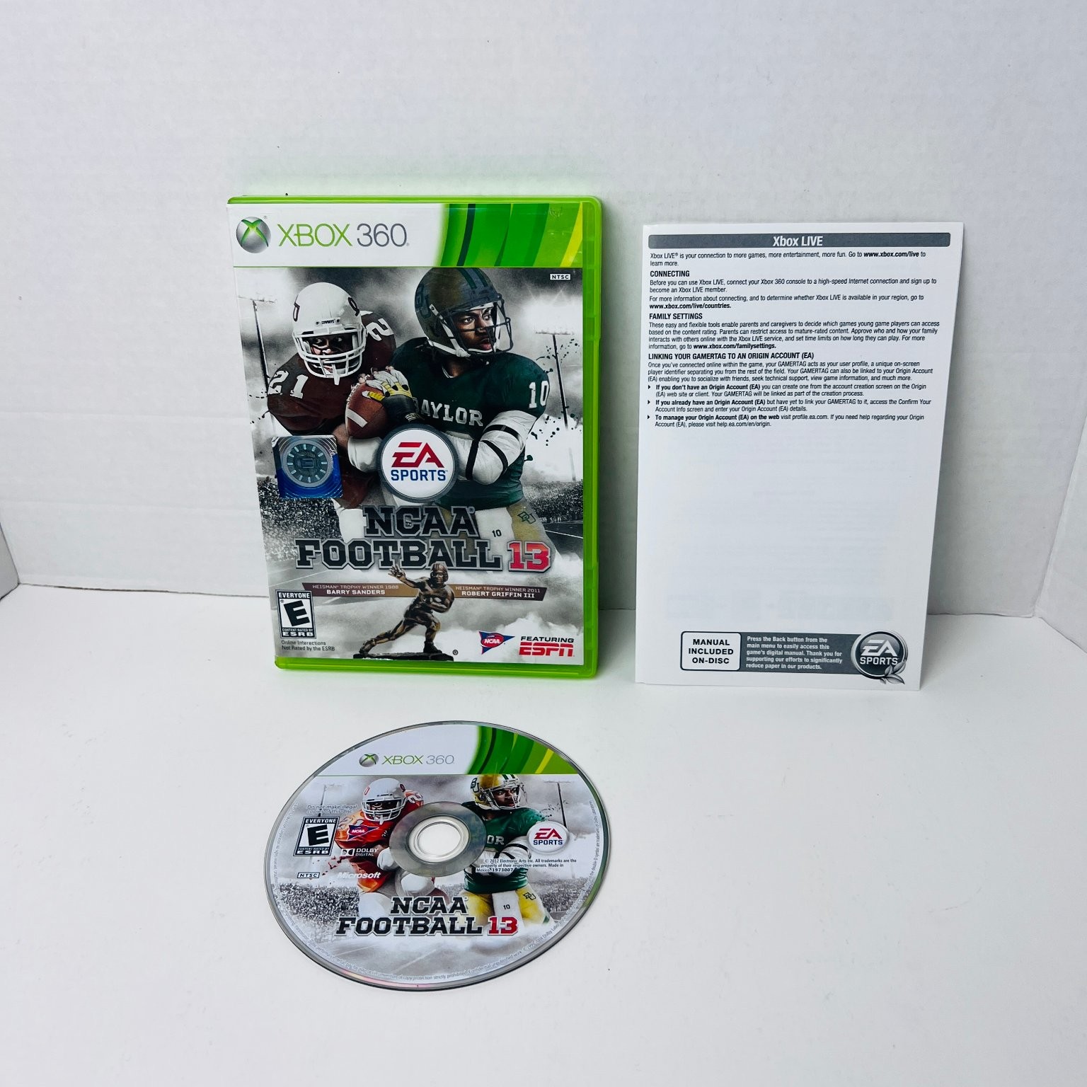 NCAA Football 13 Xbox 360 Video Game EA Sports With Manual