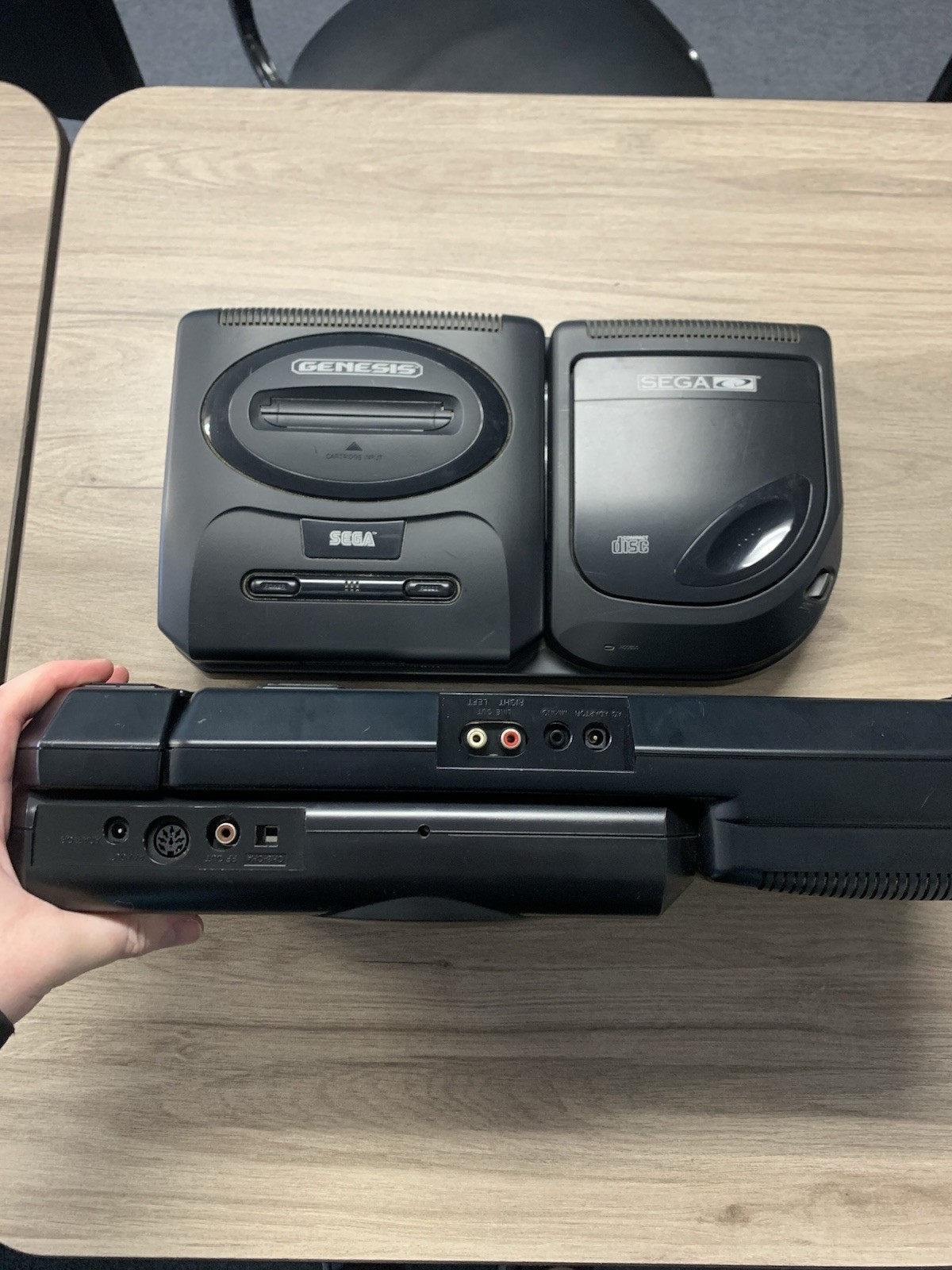 Sega CD Video Game System Lot Of 2 Broken Consoles – Genesis Consoles Work