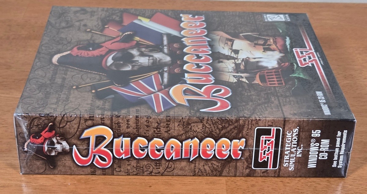 New Sealed Buccaneer SSI Windows PC Big Box Game Strategic Simulations Complete