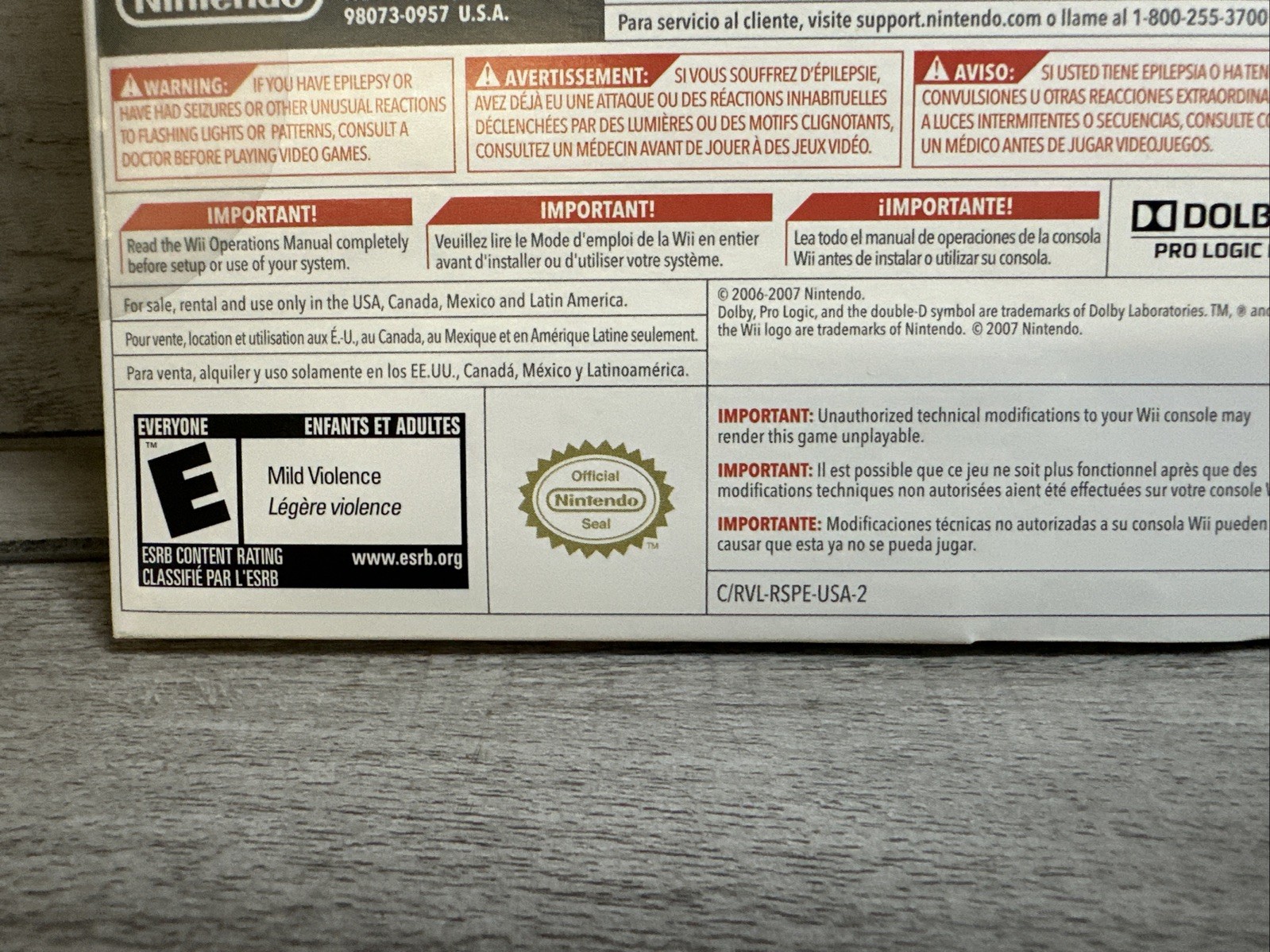 Wii Sports (Nintendo Wii, 2006-2007) New Game Factory Sealed in Cardboard Sleeve
