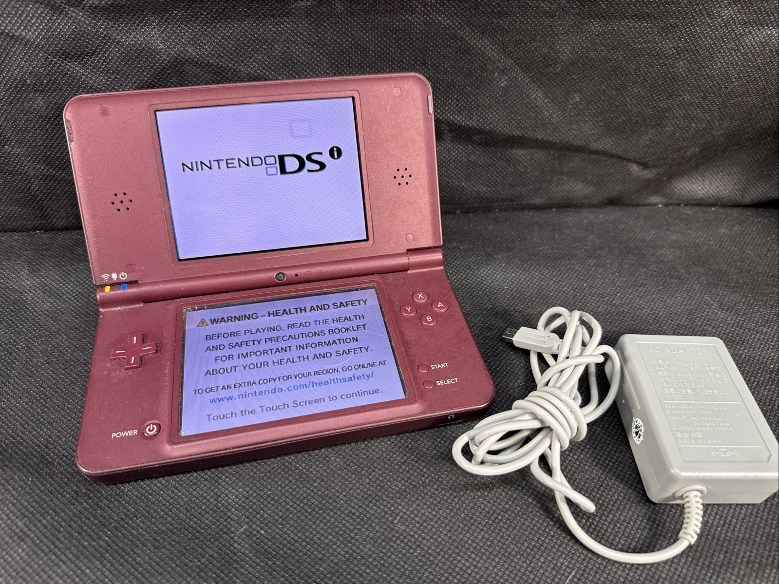 Nintendo DSi XL Red Burgundy Handheld Console System UTL-001 Tested