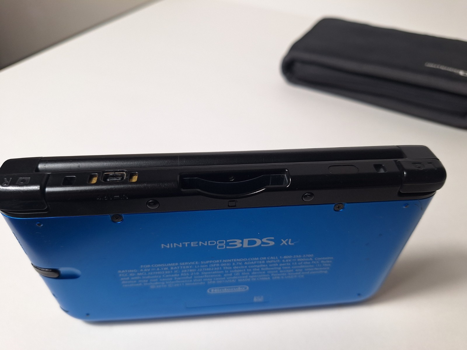 Nintendo 3DS XL Blue Black Handheld Console Charger Stylus Tested New Battery
