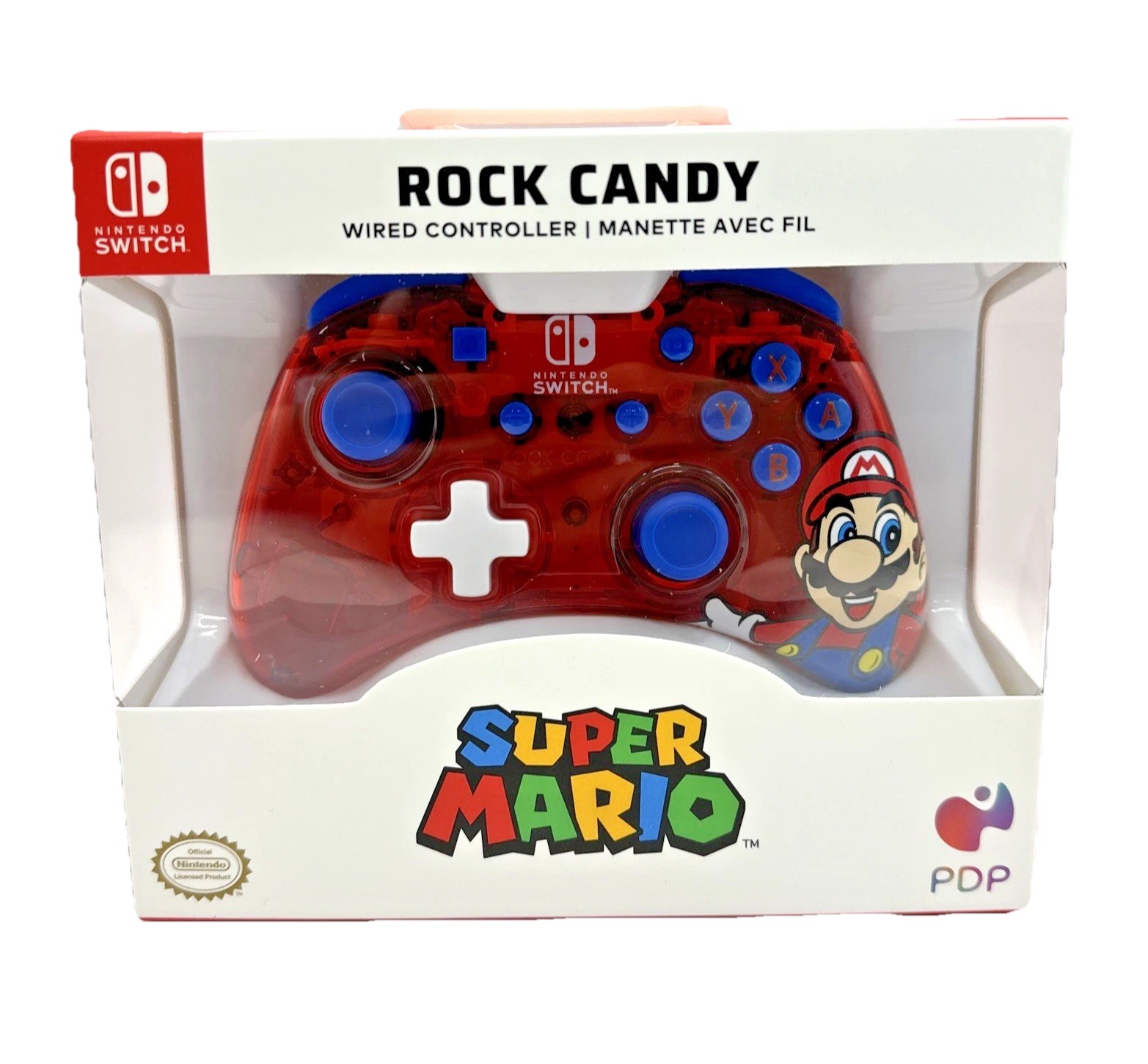 Nintendo Switch Super Mario Rock Candy Wired Controller Red Manette Avec Fil