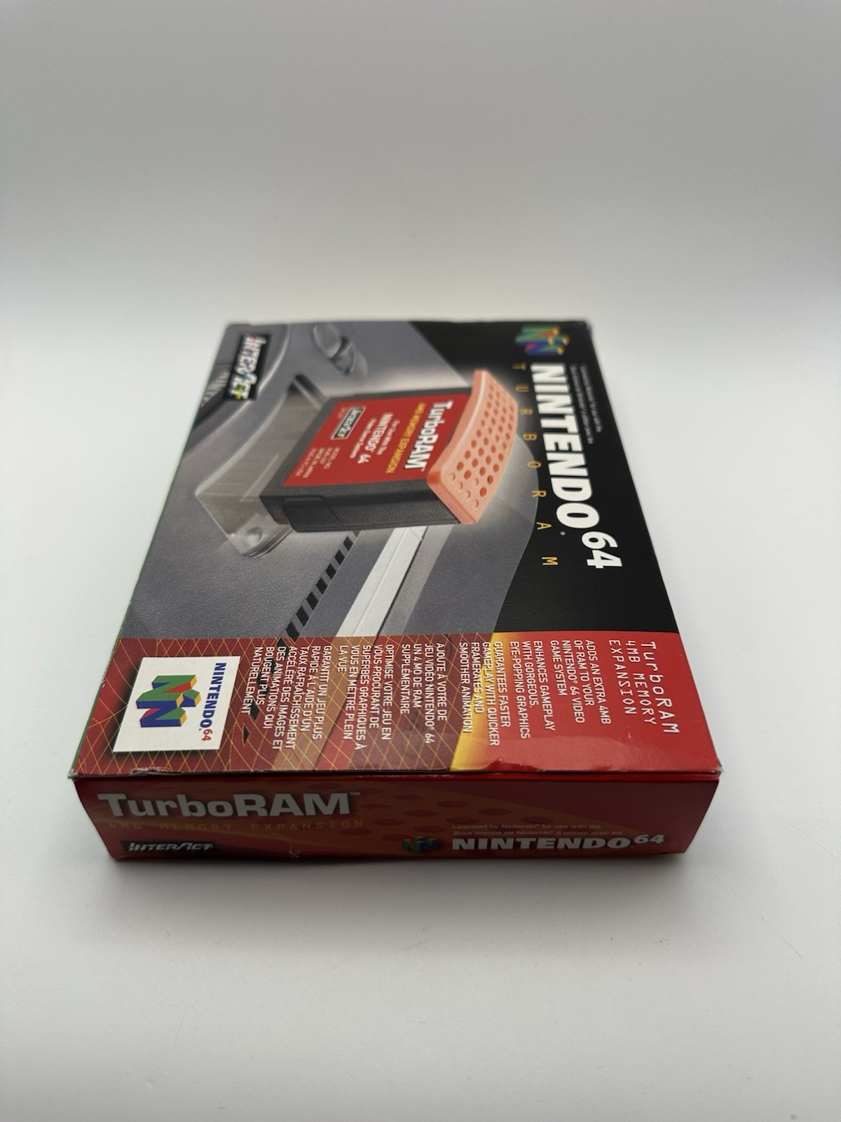 NINTENDO 64 TURBO RAM 4MB MEMORY EXPANSION TRANSFER PAK INTERACT W BOX CIB N64
