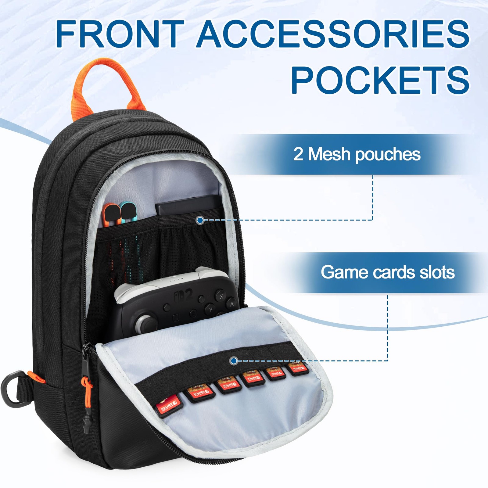 Sling Crossbody Bag with Nintendo Switch/Switch 2/Steam Deck/ASUS ROG Ally/Le…