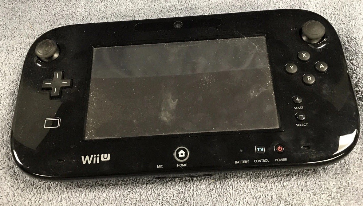 Nintendo WUP-010 (USA) Black Wii U Gamepad, No Stylus, No Charger. Untested