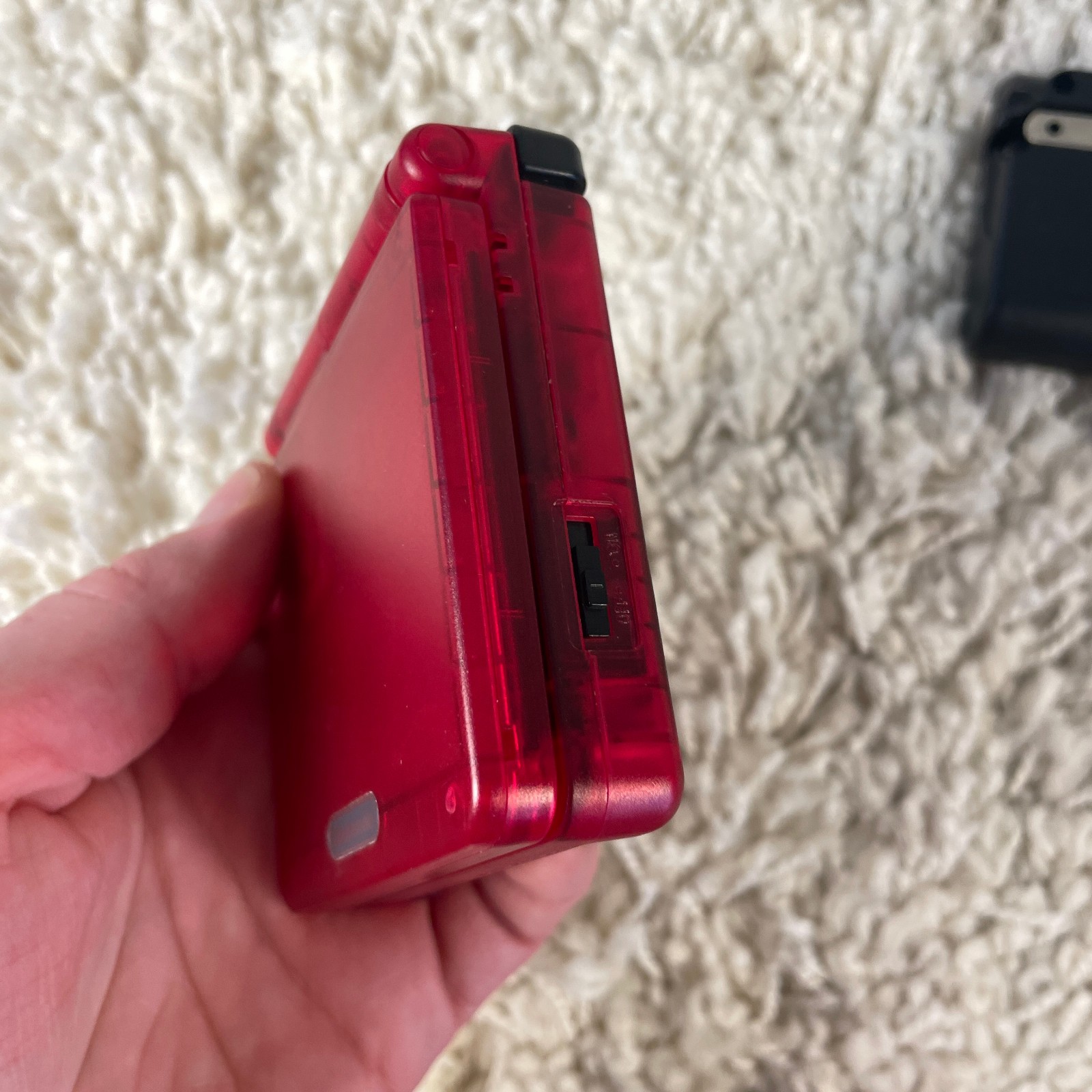 Nintendo Gameboy Advance GBA SP Transparent Red IPS Backlit Screen Read