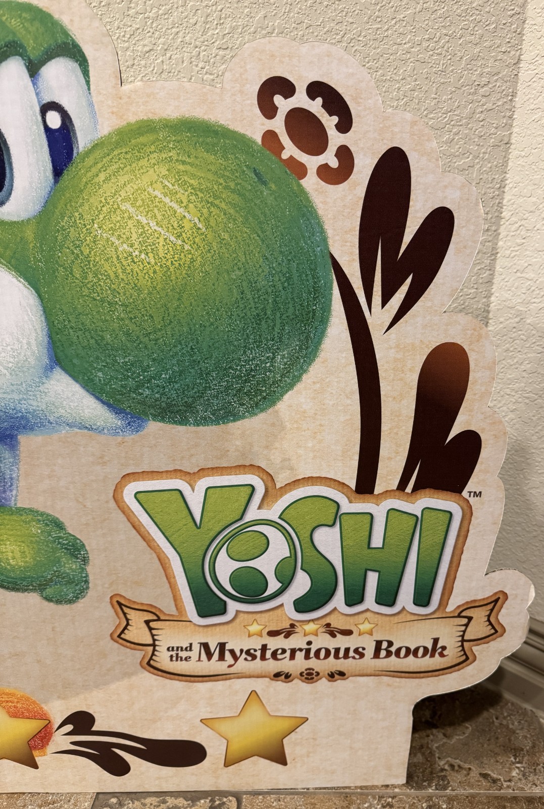 Large Yoshi and the Mysterious Book GameStop Promo Standee 41.5″ x 34.5″