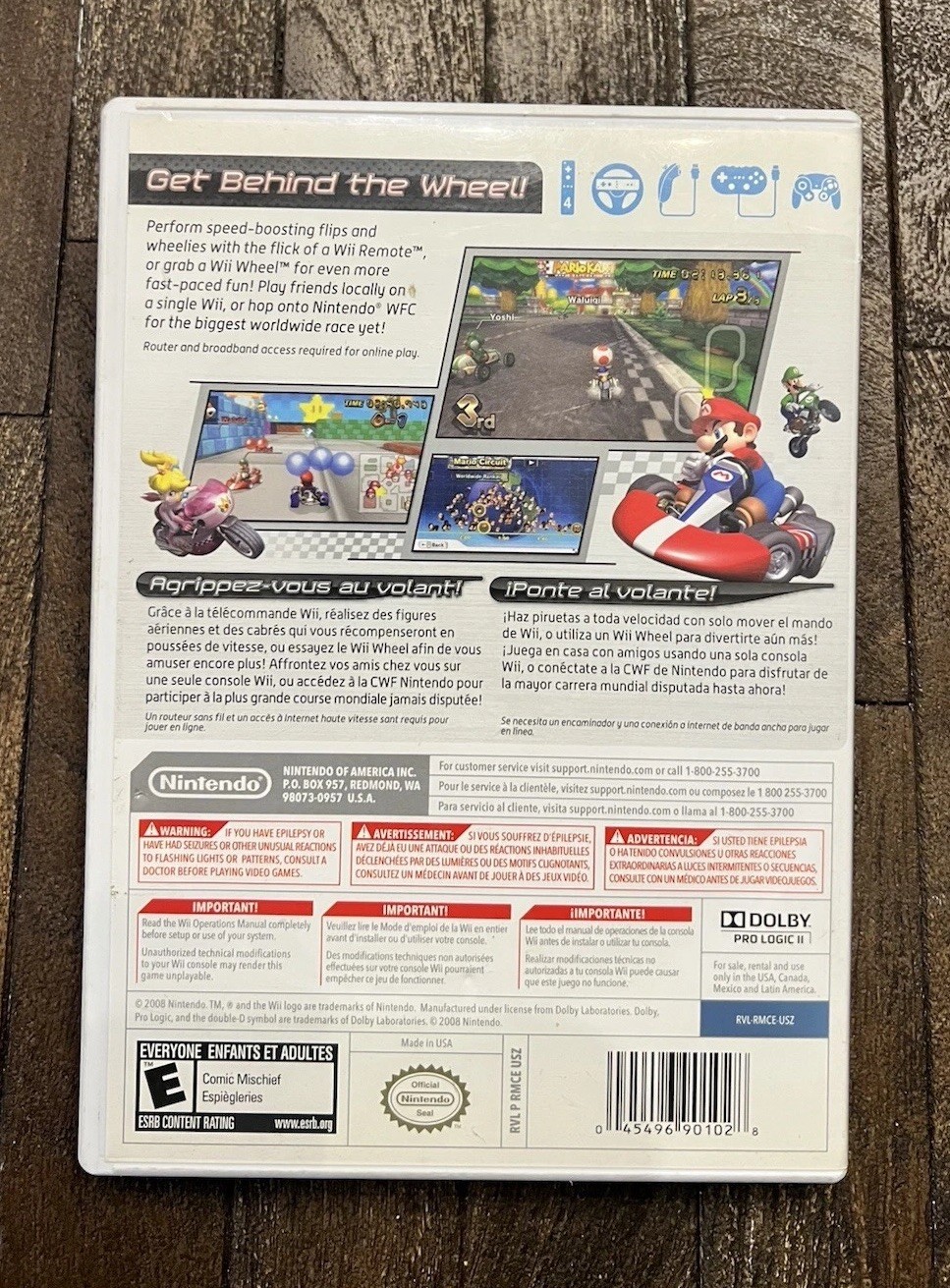 Mario Kart Wii (Nintendo Wii, 2008) Complete in Box with Manual & Inserts TESTED