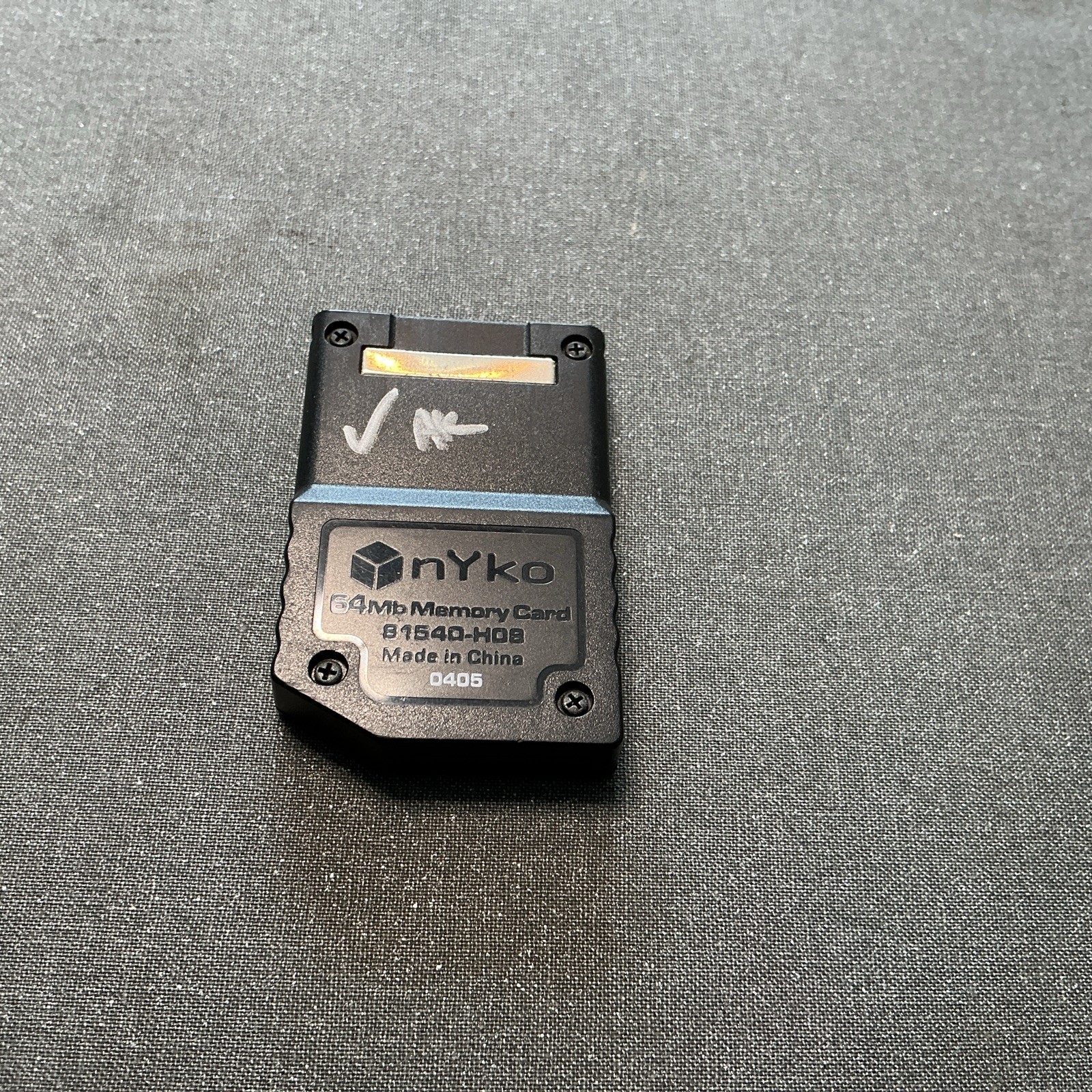 NYKO GAMECUBE 64MB Black Memory Card 81540-H08 TESTED & WORKING-J1582
