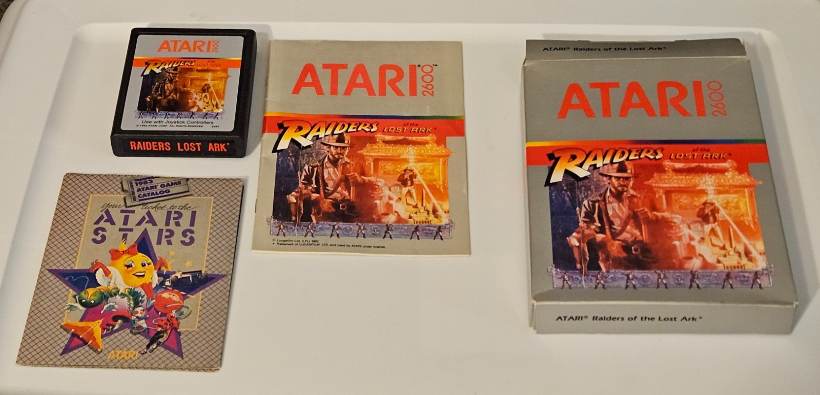 Raiders of the Lost Ark Atari 2600 “RAIDERS LOST ARK” Variant Misprint CIB WORKS
