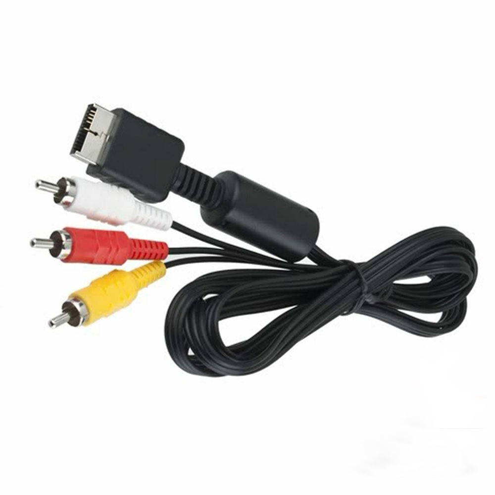 LOT 20X AV Video Audio RCA Composite Cable Cord for Sony Playstation PS1 PS2 PS3