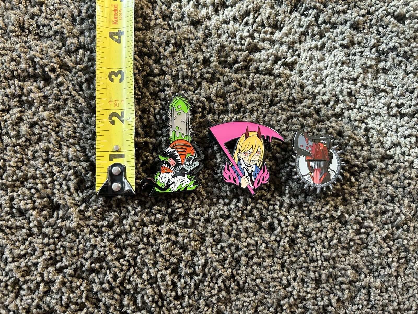 Chainsaw Man Lot of 3 Metal Enamel Pin Uppermind Ink Stash Figpin Anime Power