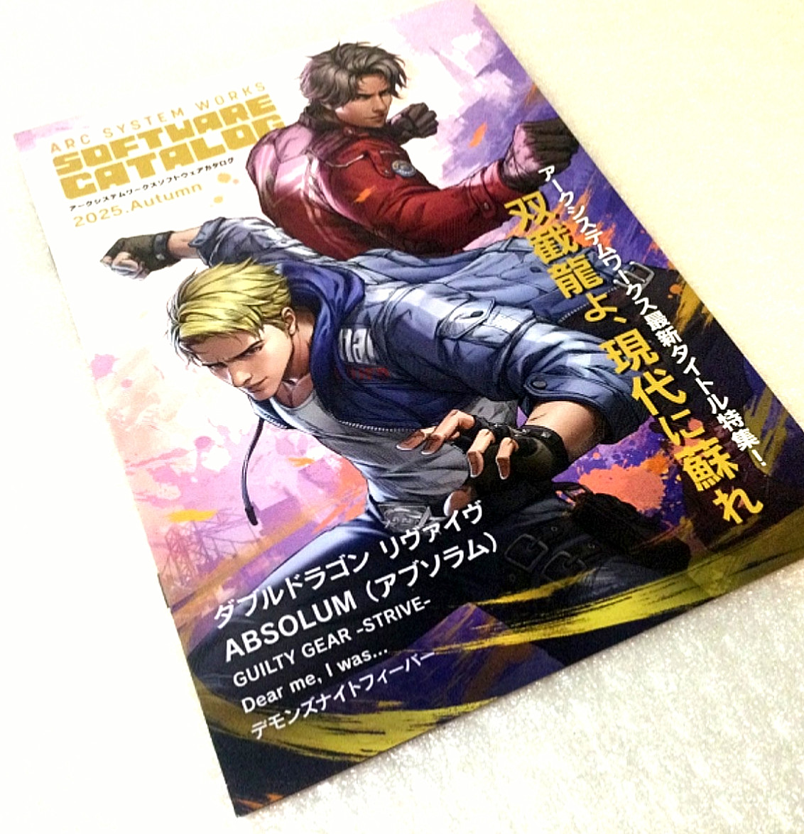 ARC SYSTEM WORKS Software Catalog 2025 Promo Book DOUBLE DRAGON Absolum RARE