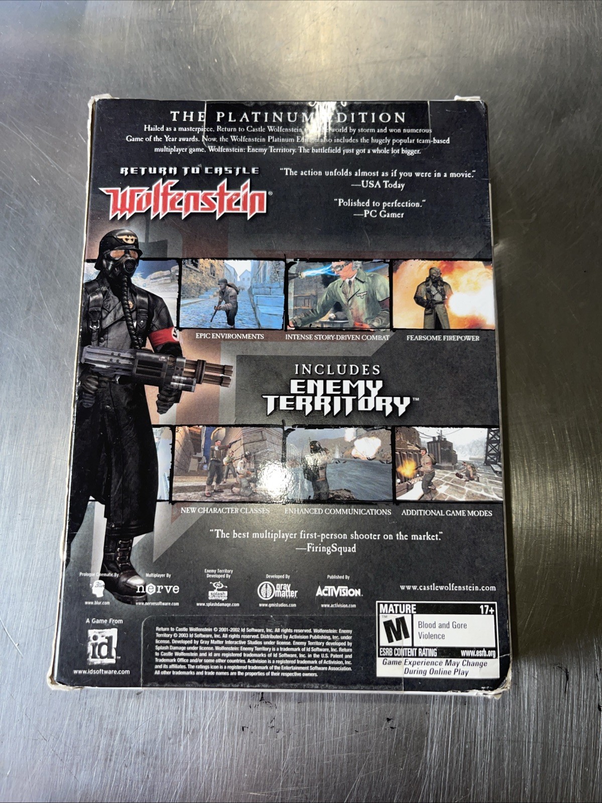 Return to Castle Wolfenstein Platinum Edition + Enemy Territory PC 2003 SEALED