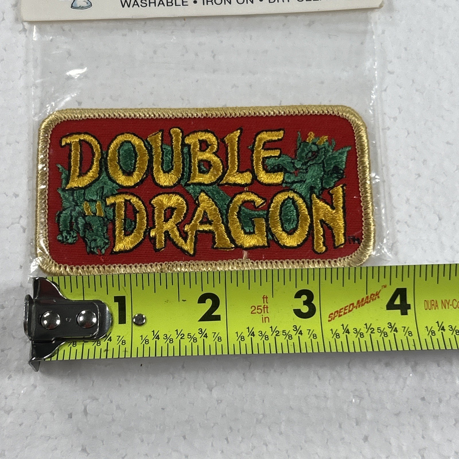 Vintage 1989 Double Dragon Power Patch Collectors Edition NES Iron On Made USA