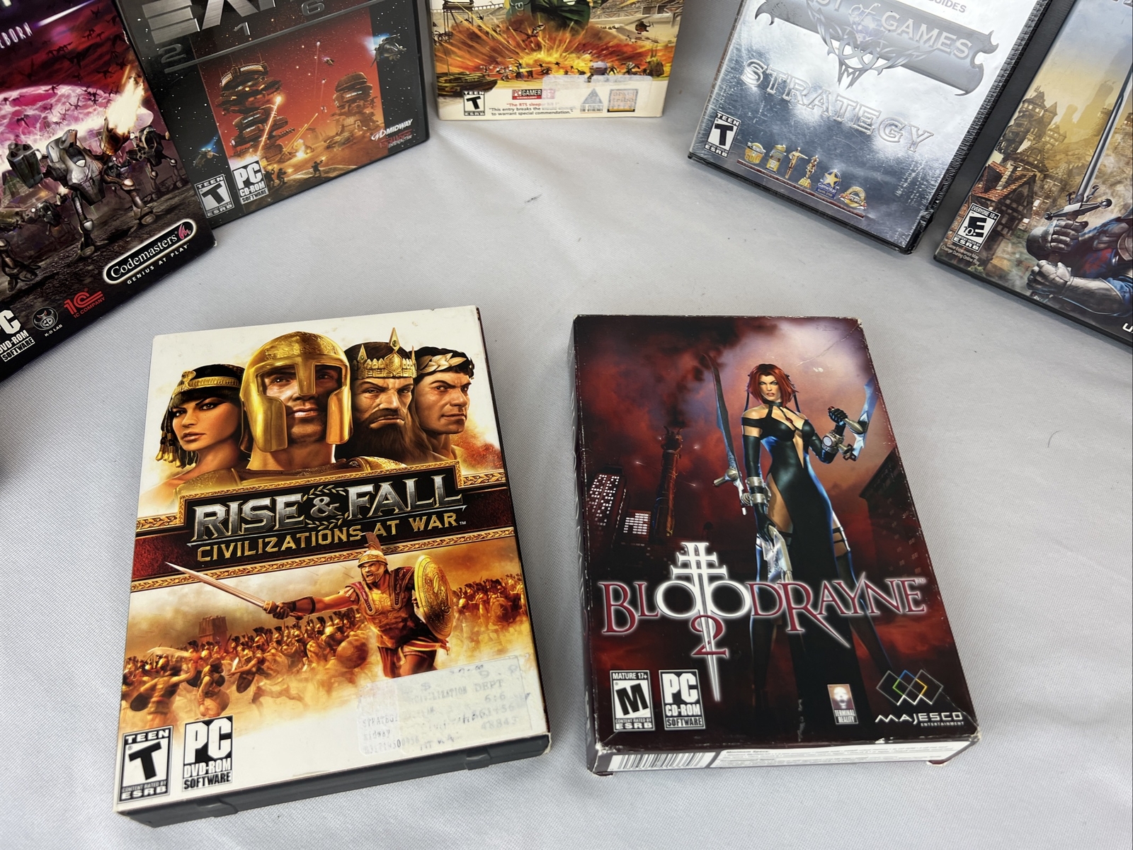 Lot Of 9 Vintage 2000s Computer Games PC Games Bloodrayne Perimeter Atomic