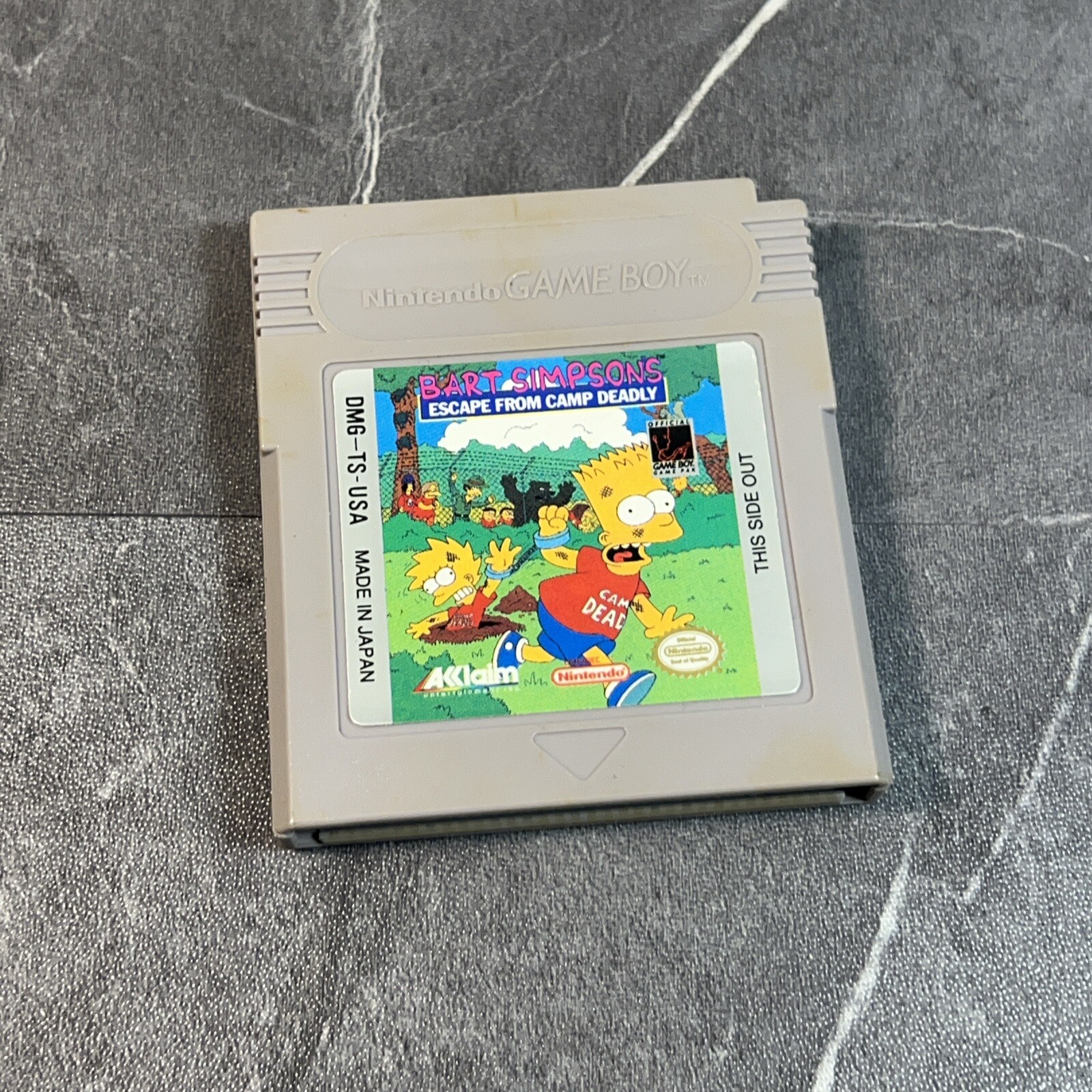 Bart Simpson’s Escape From Camp Deadly (Nintendo Game Boy, 1991) *TESTED*