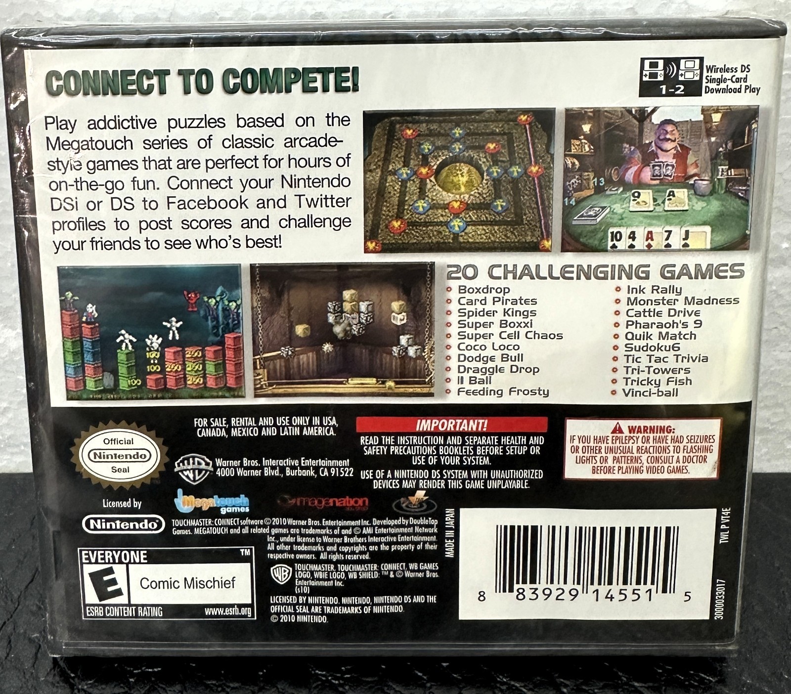TouchMaster Connect (Nintendo DS, 2010) Brand New Sealed Box