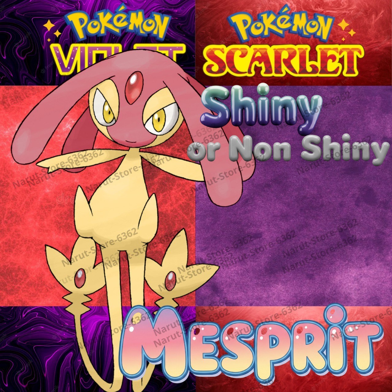 MESPRIT🔥SHINY OR NON SHINY🔥CUSTOM OR UNTOUCHED🔥 FOR POKÉMON SCARLET & VIOLET