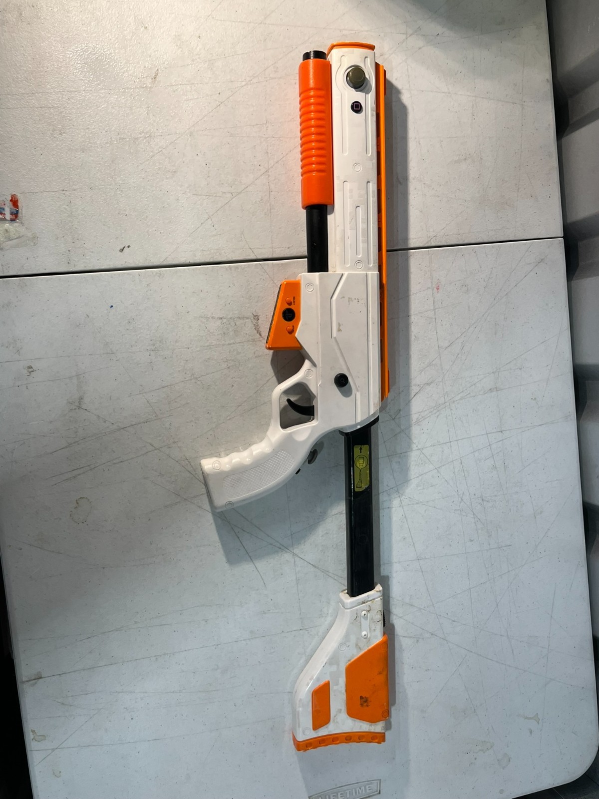 PlayStation PS1 PS2 Light Gun Controller Orange White Works Unit Only