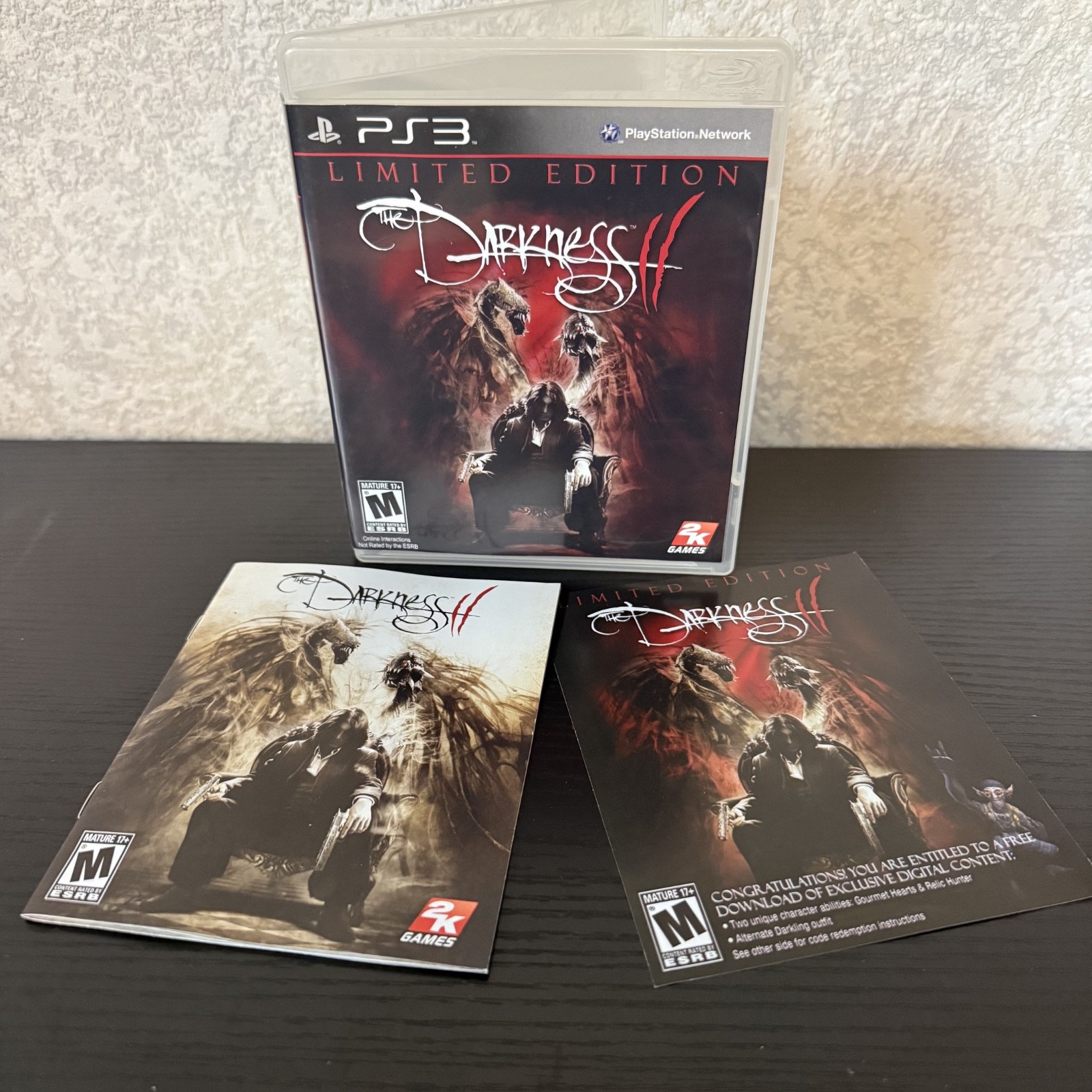 The Darkness II Limited Edition PS3 Complete CIB w/ Manual & Inserts Tested