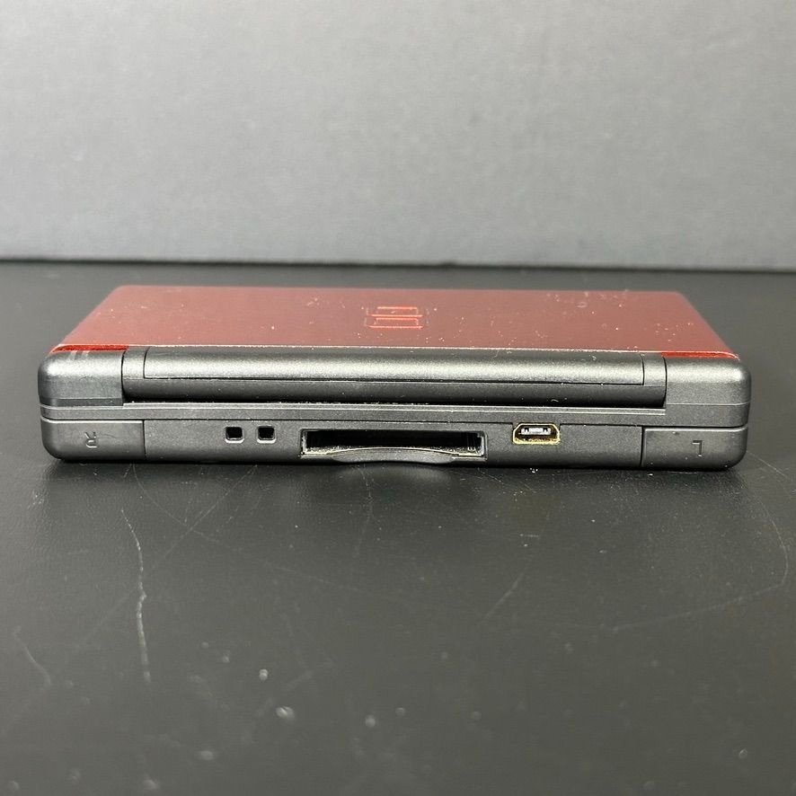 Nintendo DS Lite Handheld Gaming Console Crimson Red w Black TESTED & WORKING