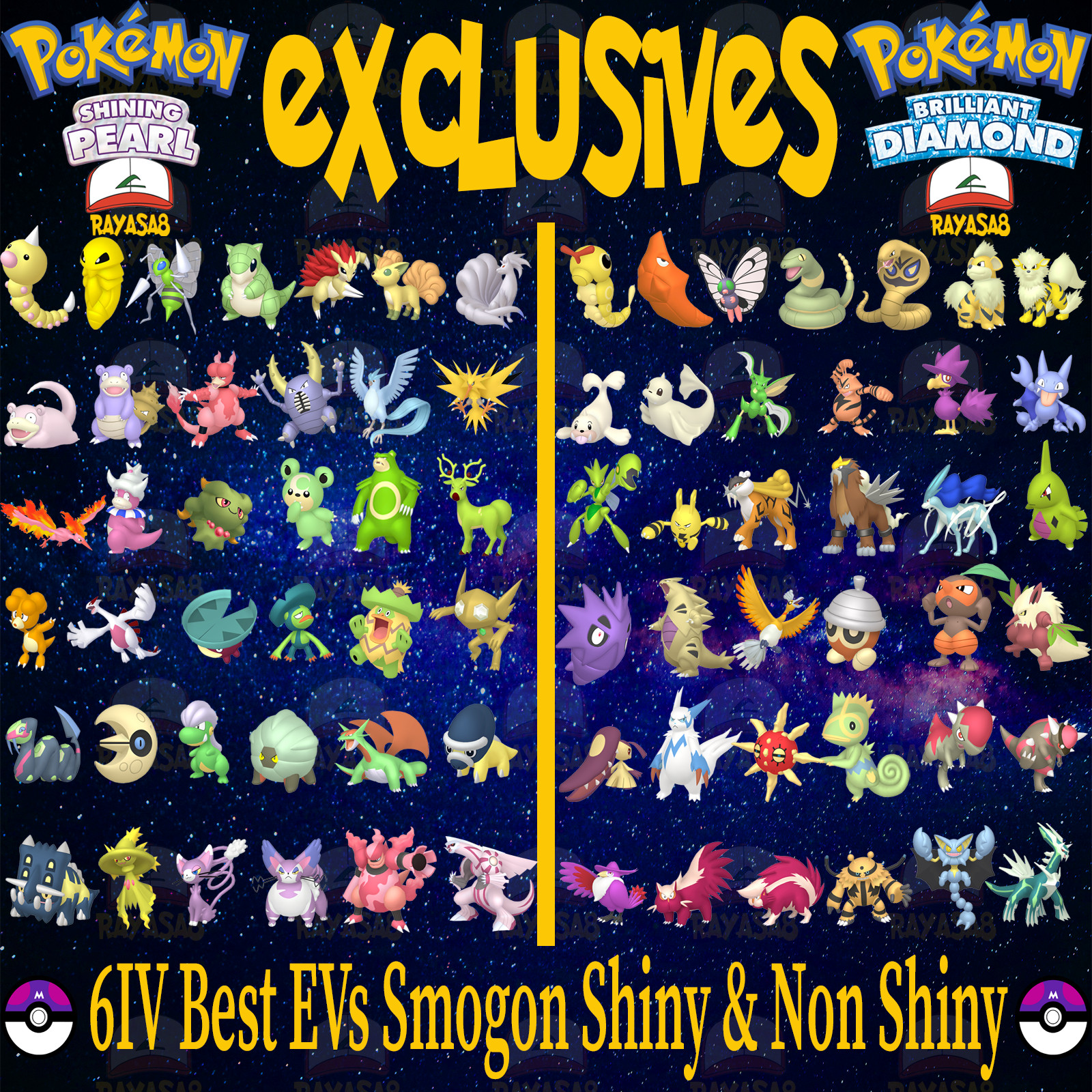 Pokemon Brilliant Diamond Exclusives Shiny Shining Pearl and + Master Balls