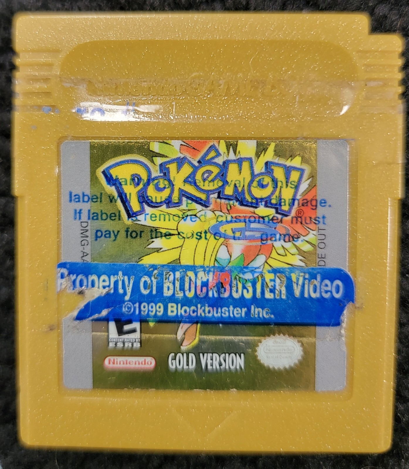 Pokemon Gold Gameboy Color Authentic Blockbuster Rental Cartridge – RARE Vintage