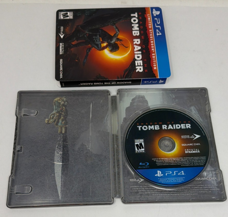 Shadow Of The Tomb Raider Limited Steelbook PS4 Brand New & Factory Sealed!