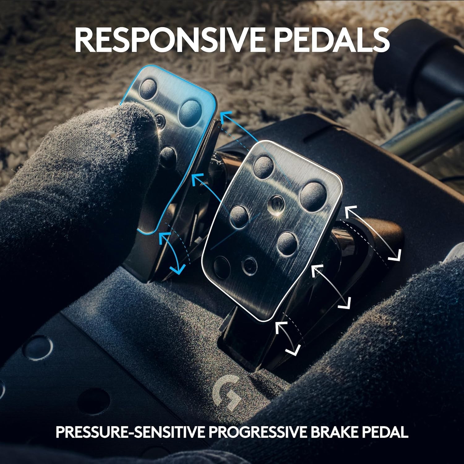 G923 Gaming Steering Wheel – High-Performance Pedals & TRUEFORCE Tech