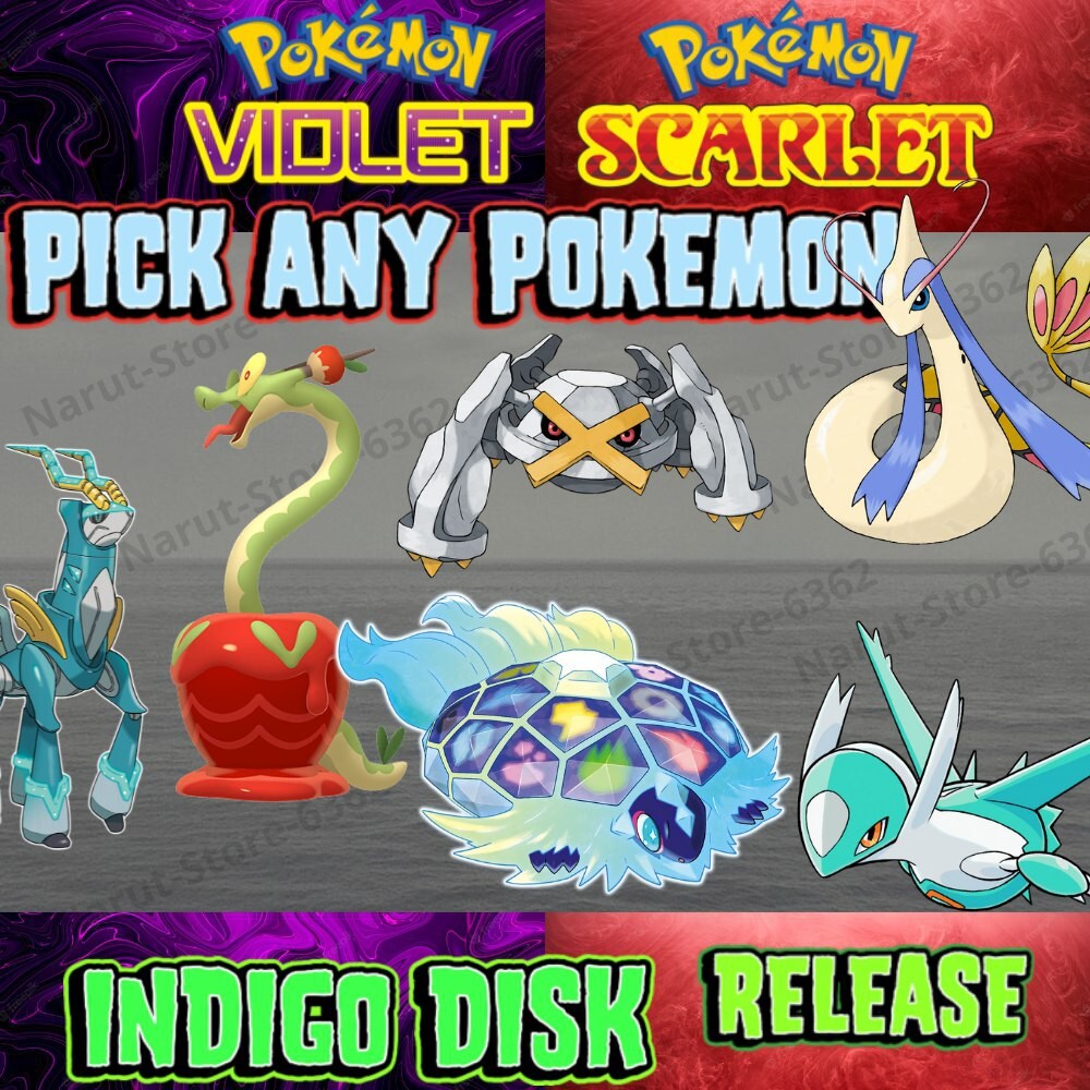 ANY POKEMON INDIGO DISK✨ SHINY/NON SHINY✨CUSTOM FOR POKEMON SCARLET AND VIOLET🔥