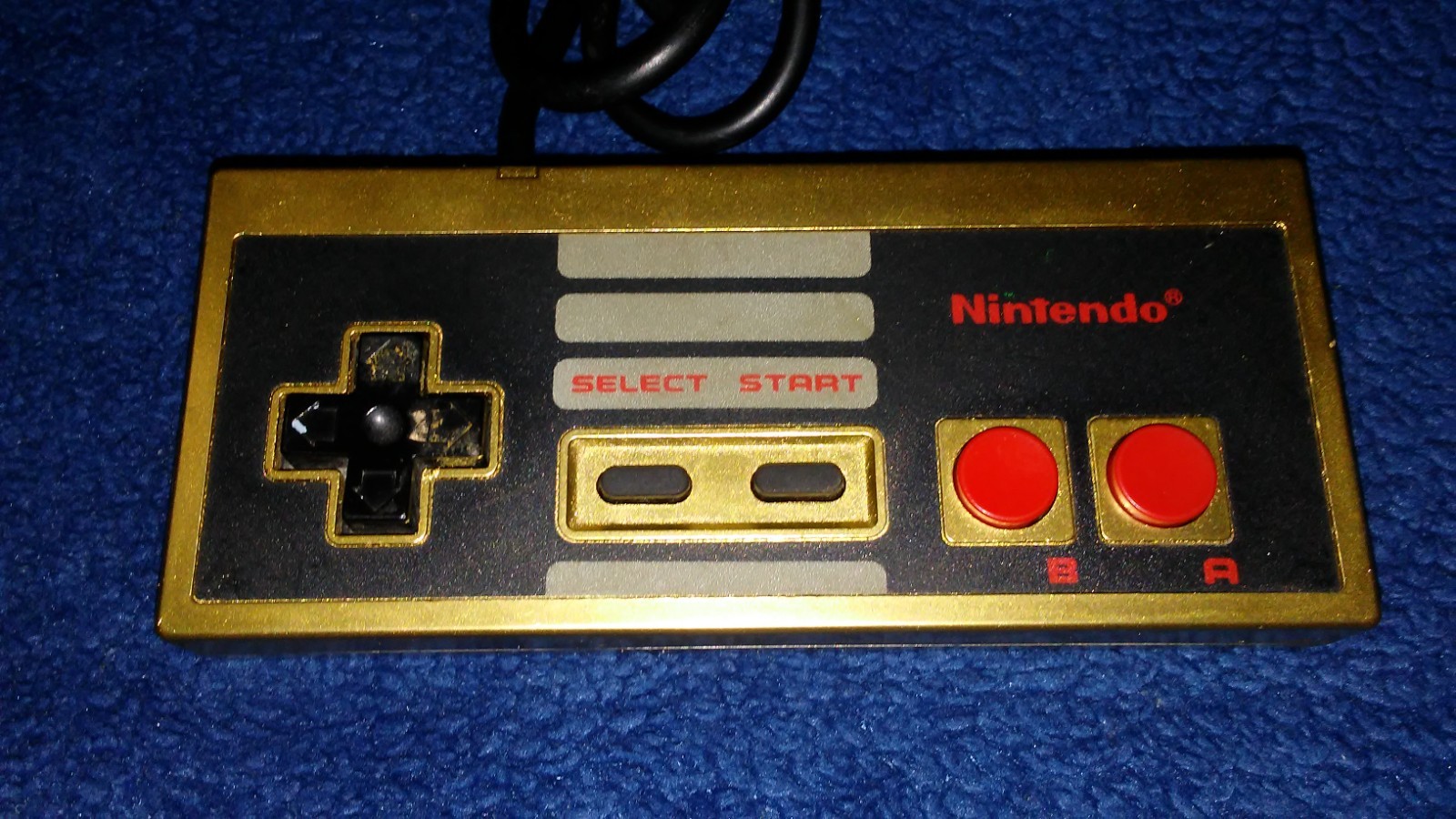 Nintendo NES Gold Colored Custom Painted Controller