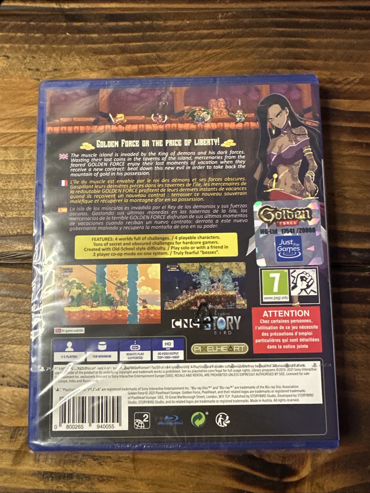 GOLDEN FORCE Sealed IMPERFECT PS4 Limited #17541/20000 CIB