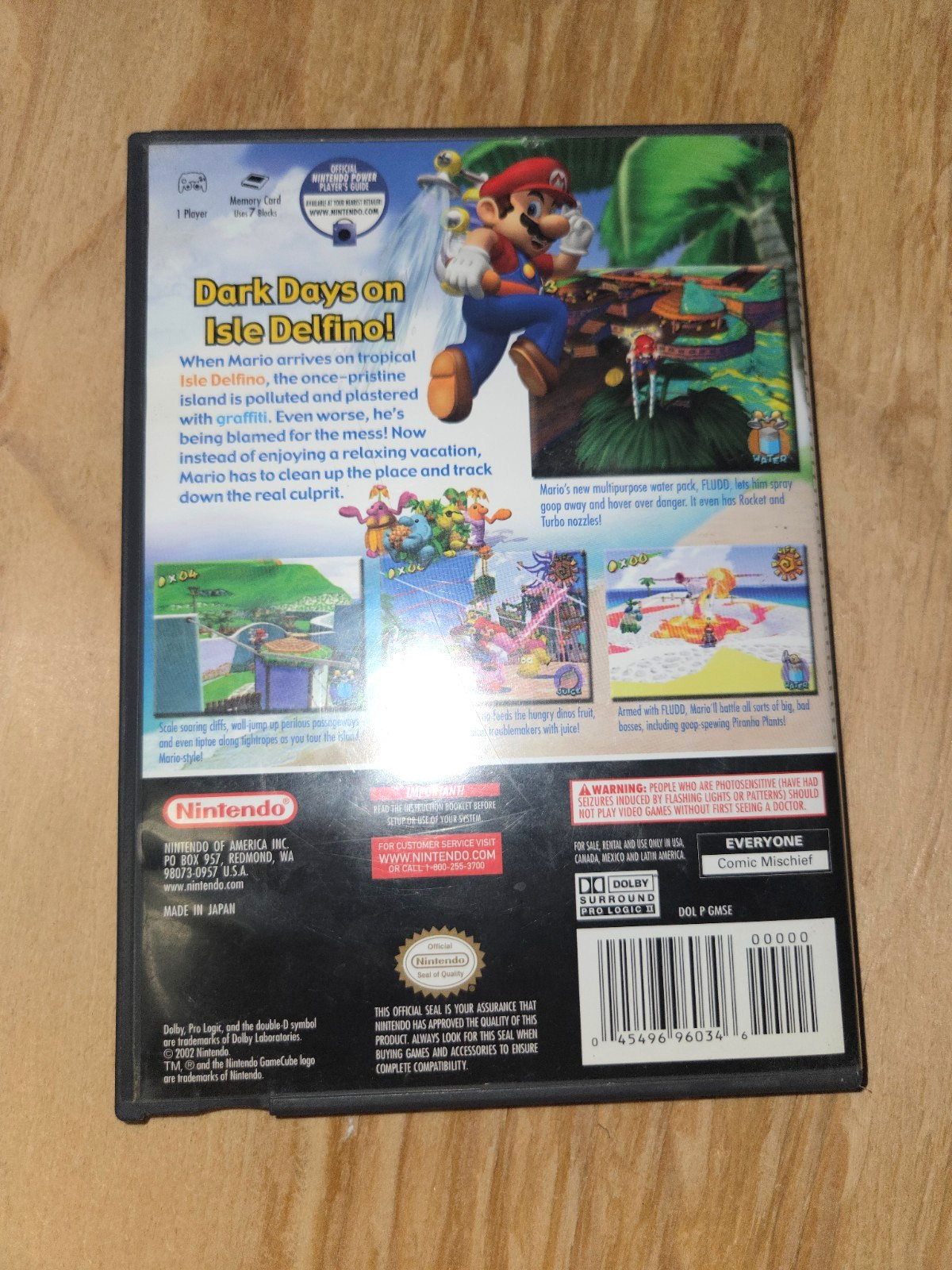 Super Mario Sunshine (GameCube, 2006) – TESTED WORKING