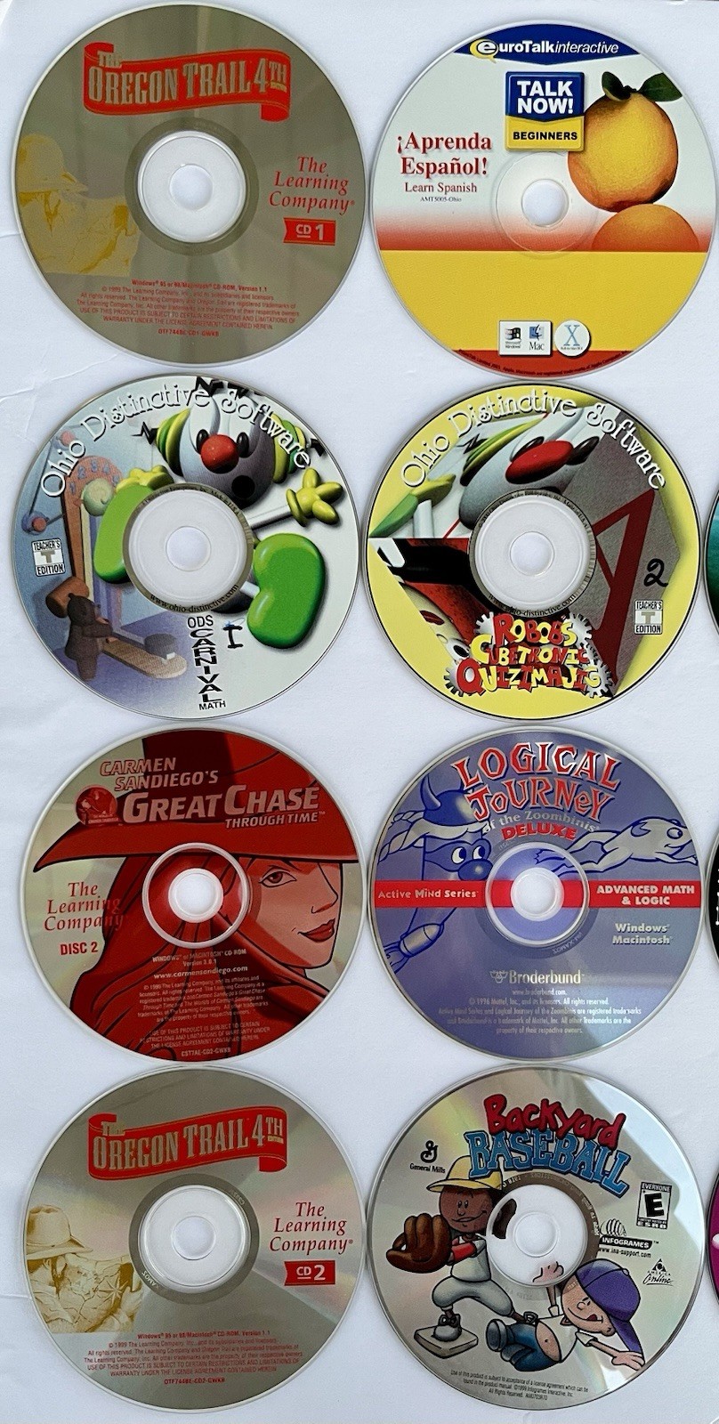 Huge Vintage PC CD-ROM Lot – Oregon Trail, Candy Land, Ohio Distinctive Software