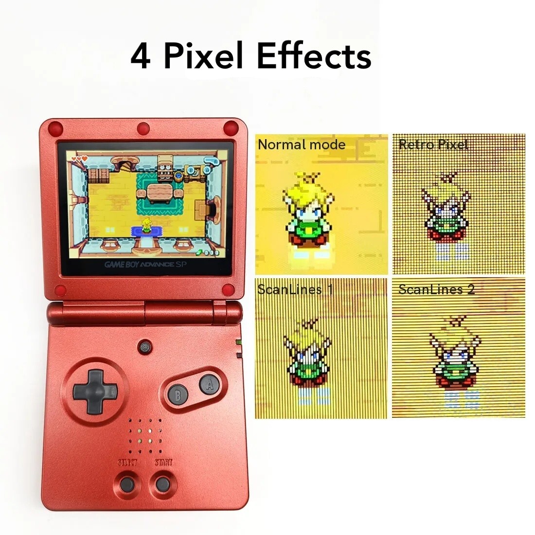 Gameboy Advance SP Drop-in 720×480 IPS LCD Backlight Kit V5 3.0 *NO SOLDER*