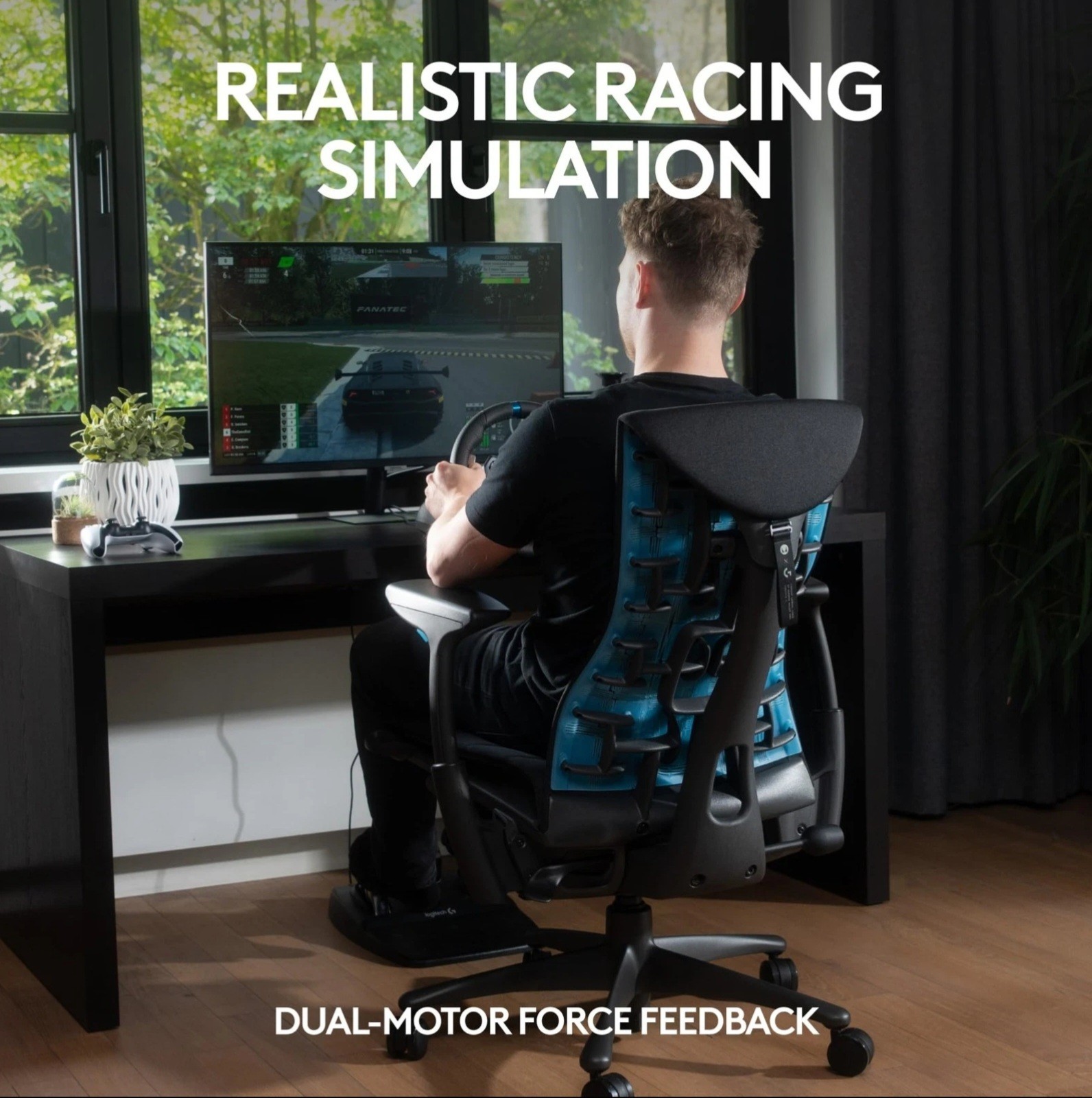 Logitech G29 Driving Force Race Wheel + Pedal Bundle For PS5, 4, 3, Mac, & PC