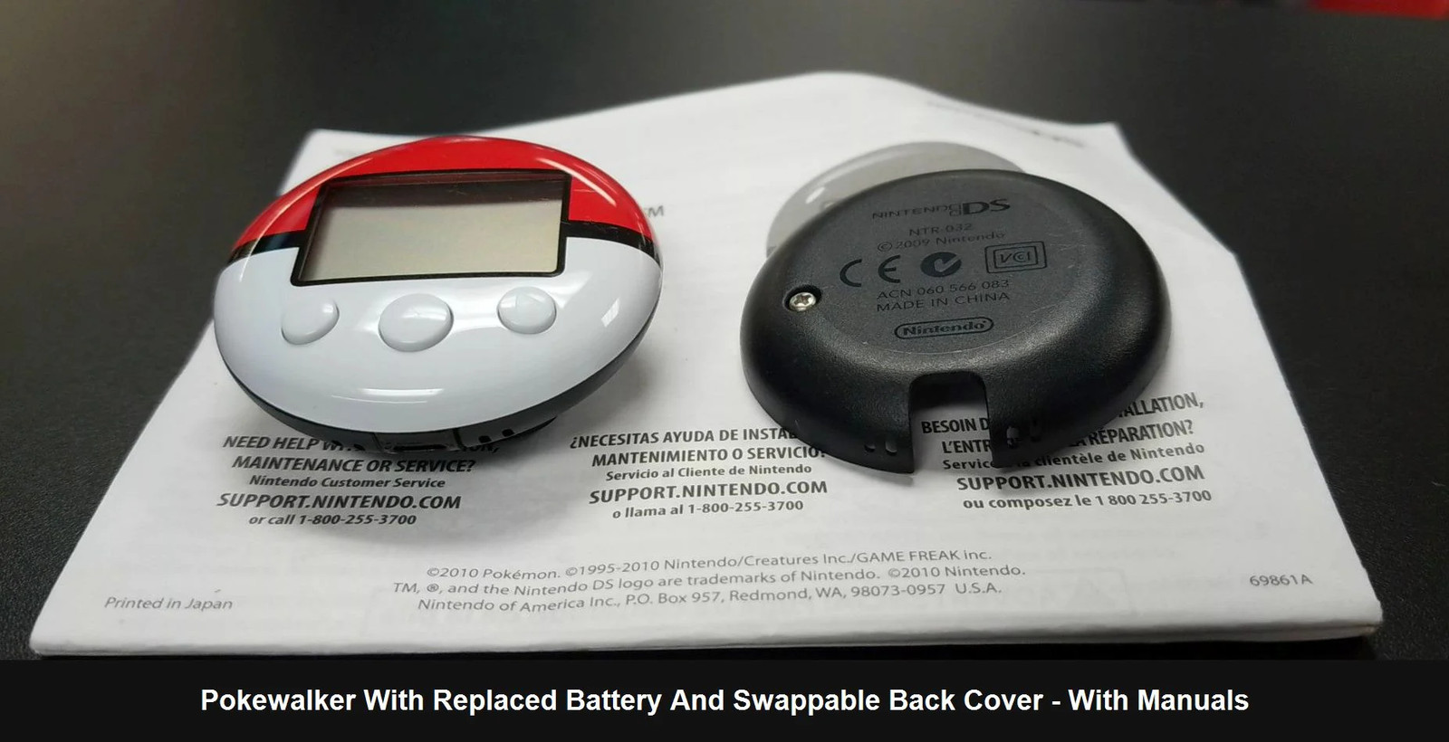 Pokewalker – Nintendo DS – Pokewalker With Replaced Battery And Swappable Bac…