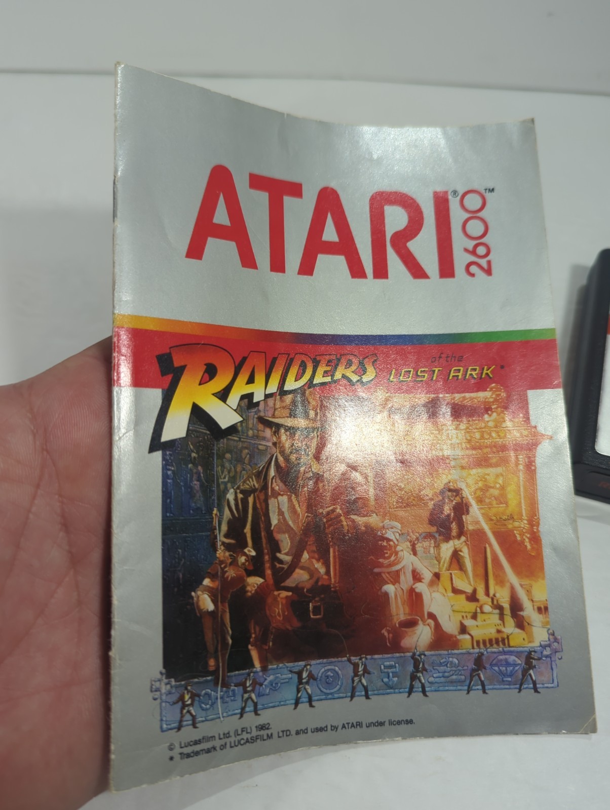 Raiders of the Lost Ark Atari 2600 Cartridge & Manual 1982