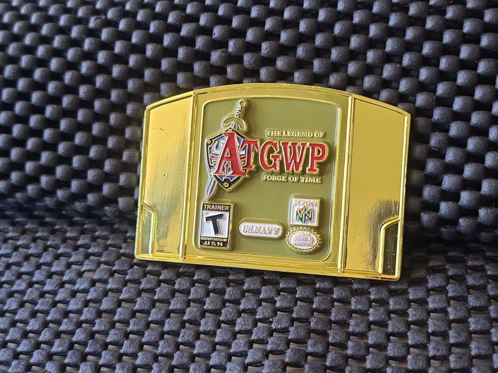 Legend of Zelda Ocarina of Time Challenge Coin Medal Nintendo 64 Promo US NAVY G
