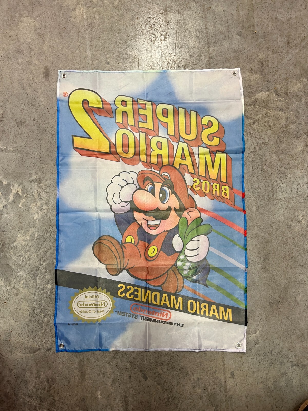 Super Mario Bros 2 Custom Wall Flag Banner Tapestry 2 x 3 Ft, NES