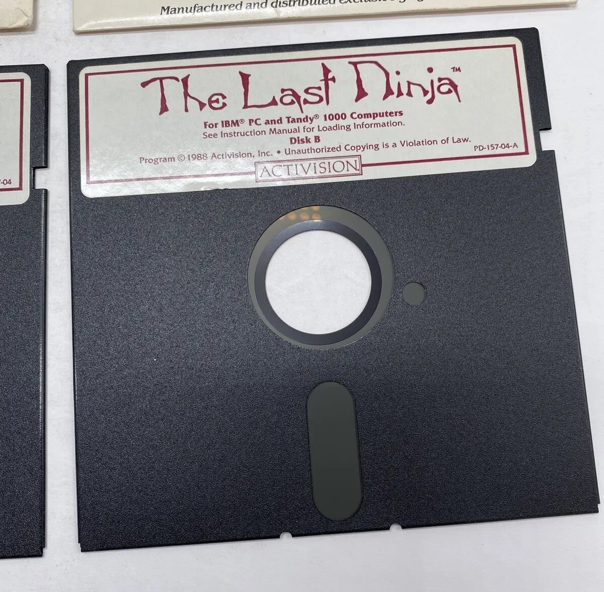 The Last Ninja (PC, USA, 5.25″) Action/Adventure 5 1/4″ DISKS ONLY