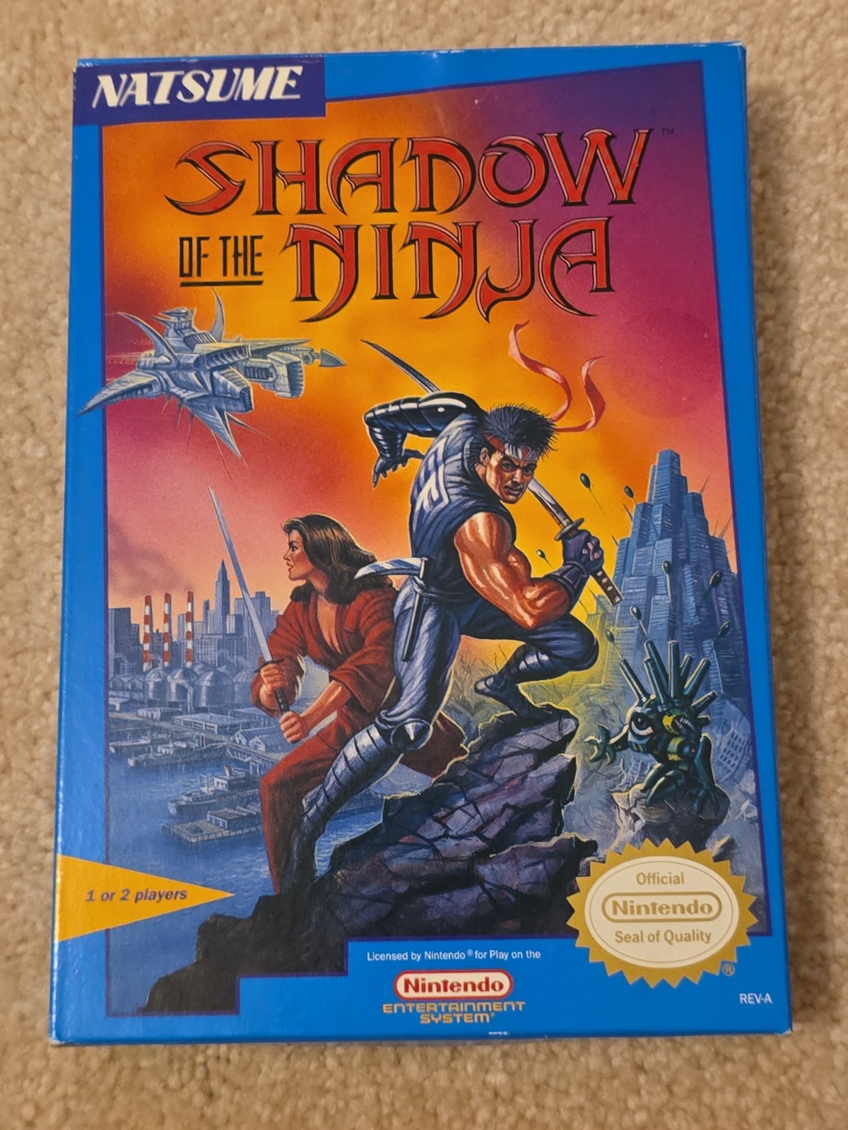 Shadow of the Ninja NES CIB Complete Nintendo Natsume 1990 Entertainment System