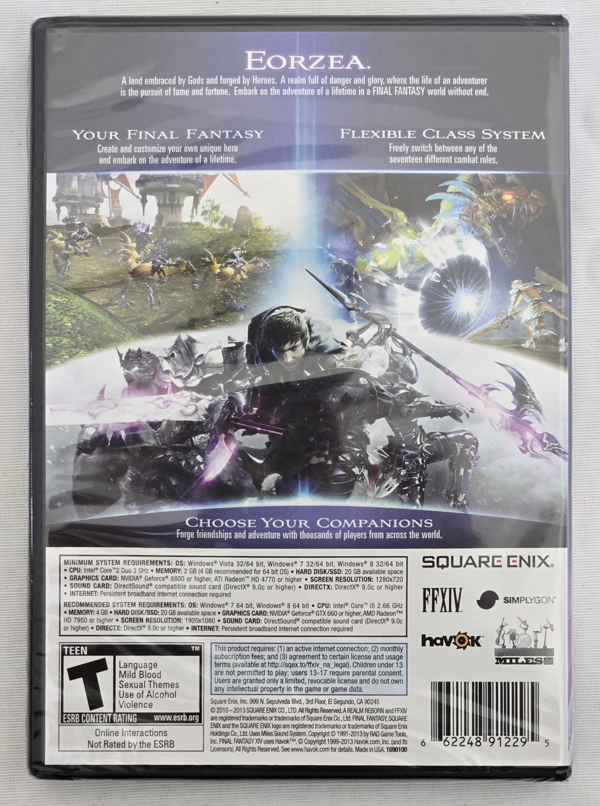 Final Fantasy XIV: A Realm Reborn Online PC DVD-ROM Game New Factory Sealed