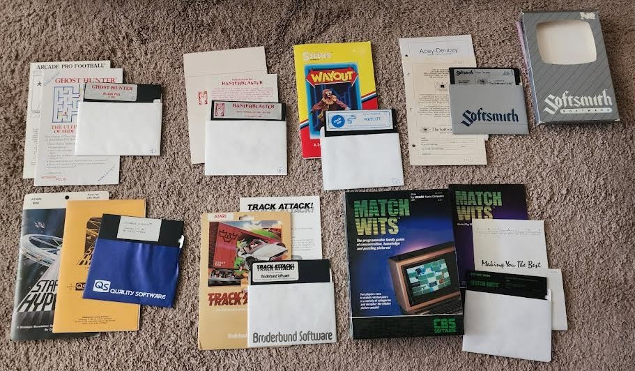 13 Atari 400 800 Cassette & Computer games WAYOUT Starbase Hyperion GHOST HUNTER