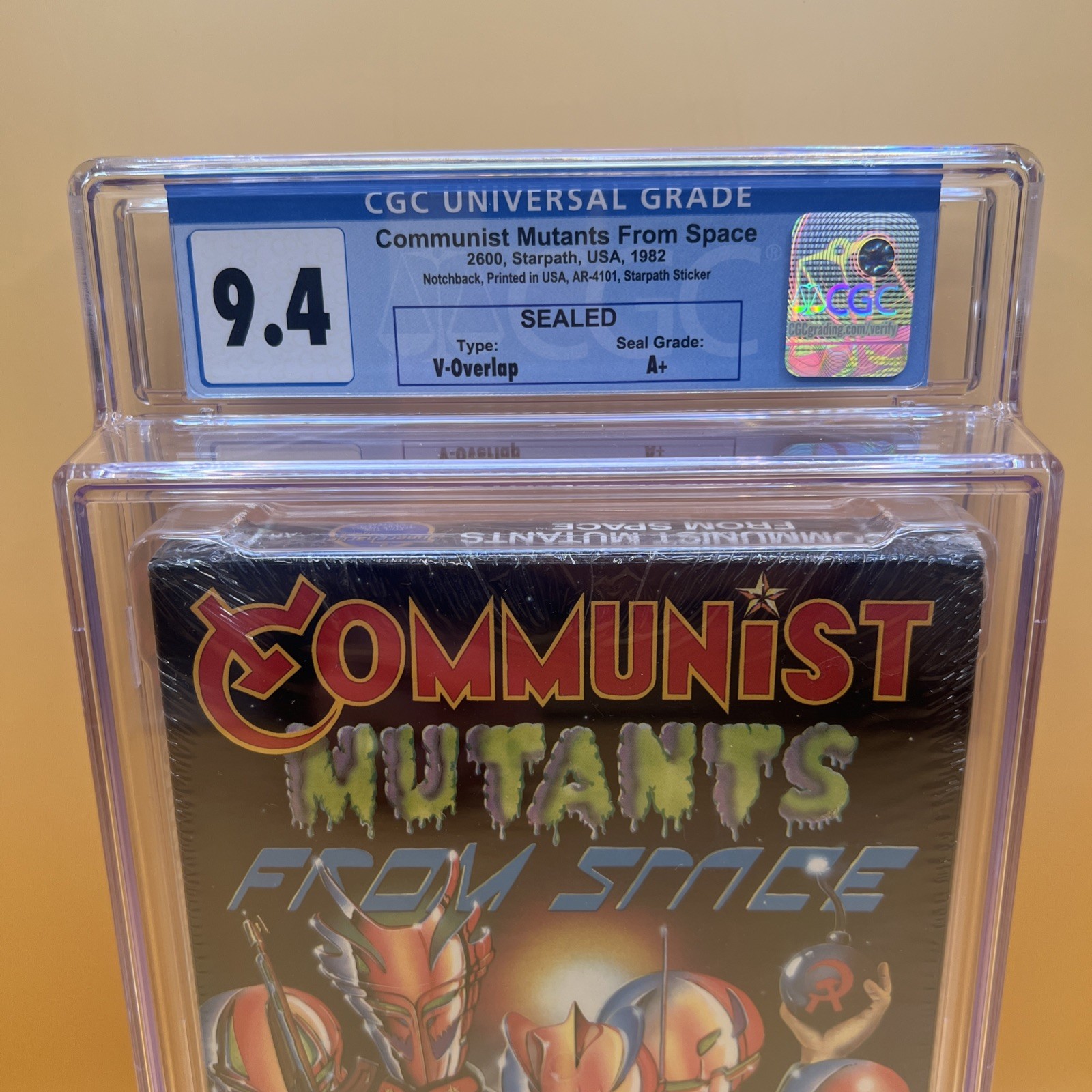 1982 ATARI SUPERCHARGER COMMUNIST MUTANTS FROM SPACE VIDEO GAME CASSETTE Sealed